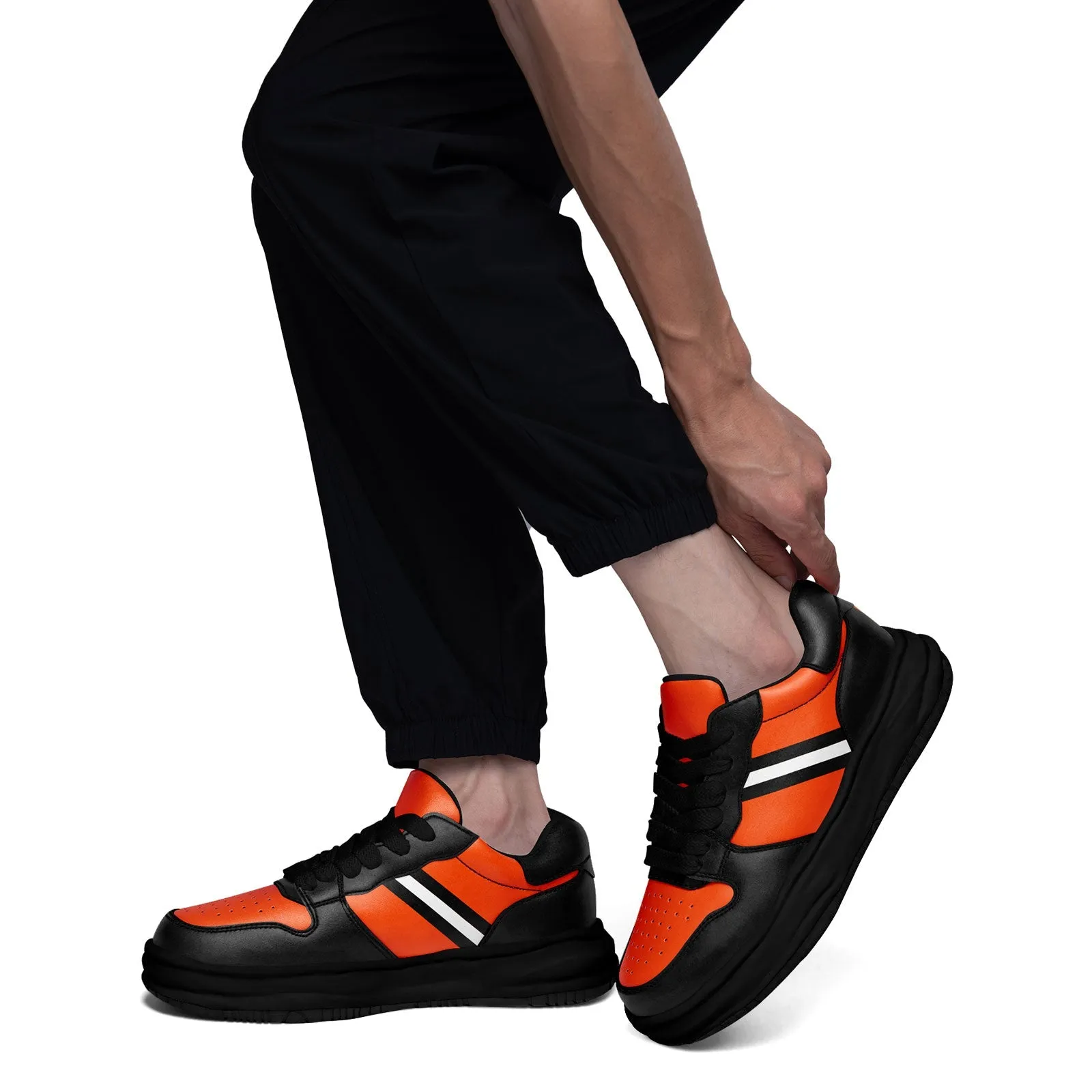 Corporate Gifts,Custom Black Orange Cincinnati Shoes Personalized Sneaker FN032-D020389-6