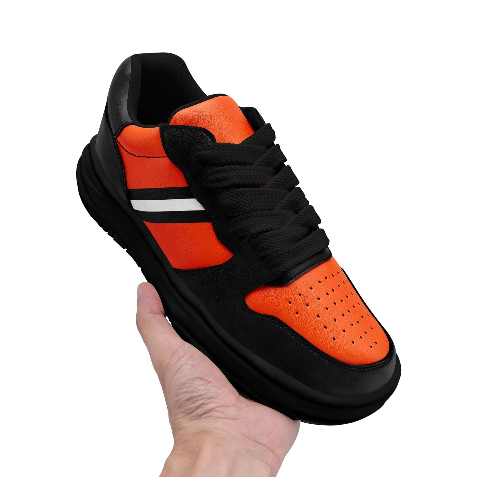 Corporate Gifts,Custom Black Orange Cincinnati Shoes Personalized Sneaker FN032-D020389-6