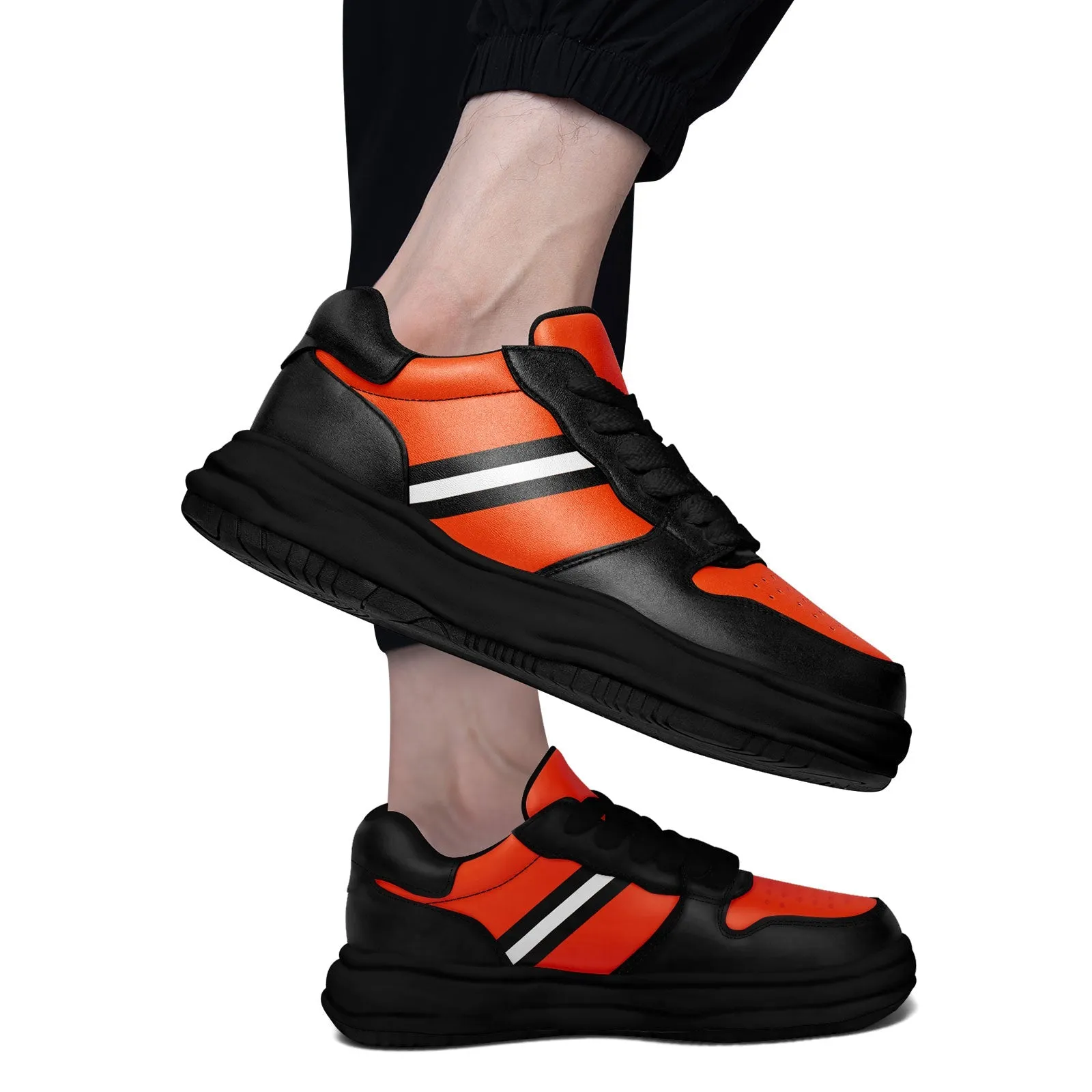 Corporate Gifts,Custom Black Orange Cincinnati Shoes Personalized Sneaker FN032-D020389-6