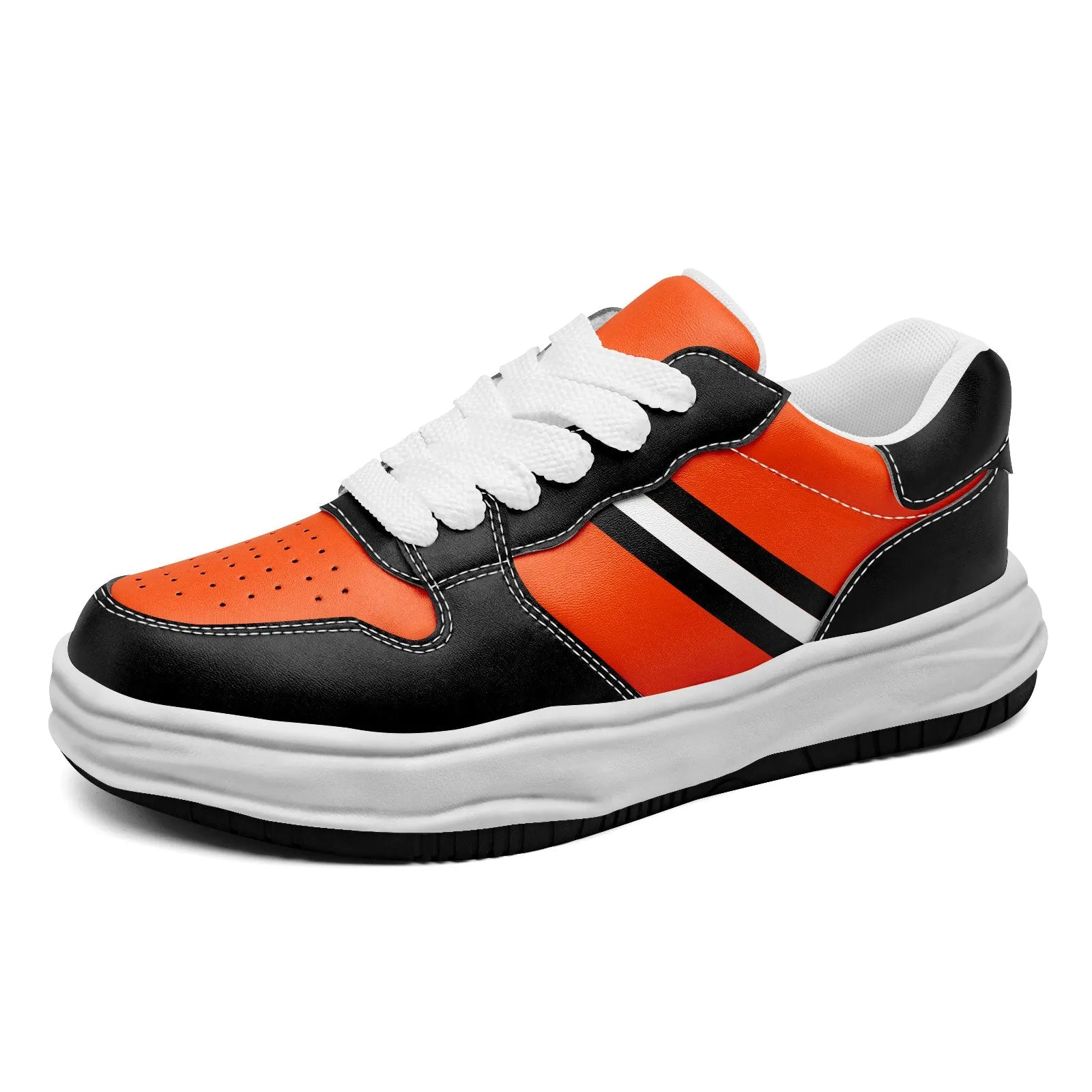 Corporate Gifts,Custom Black Orange Cincinnati Shoes Personalized Sneaker FN032-D020389-6