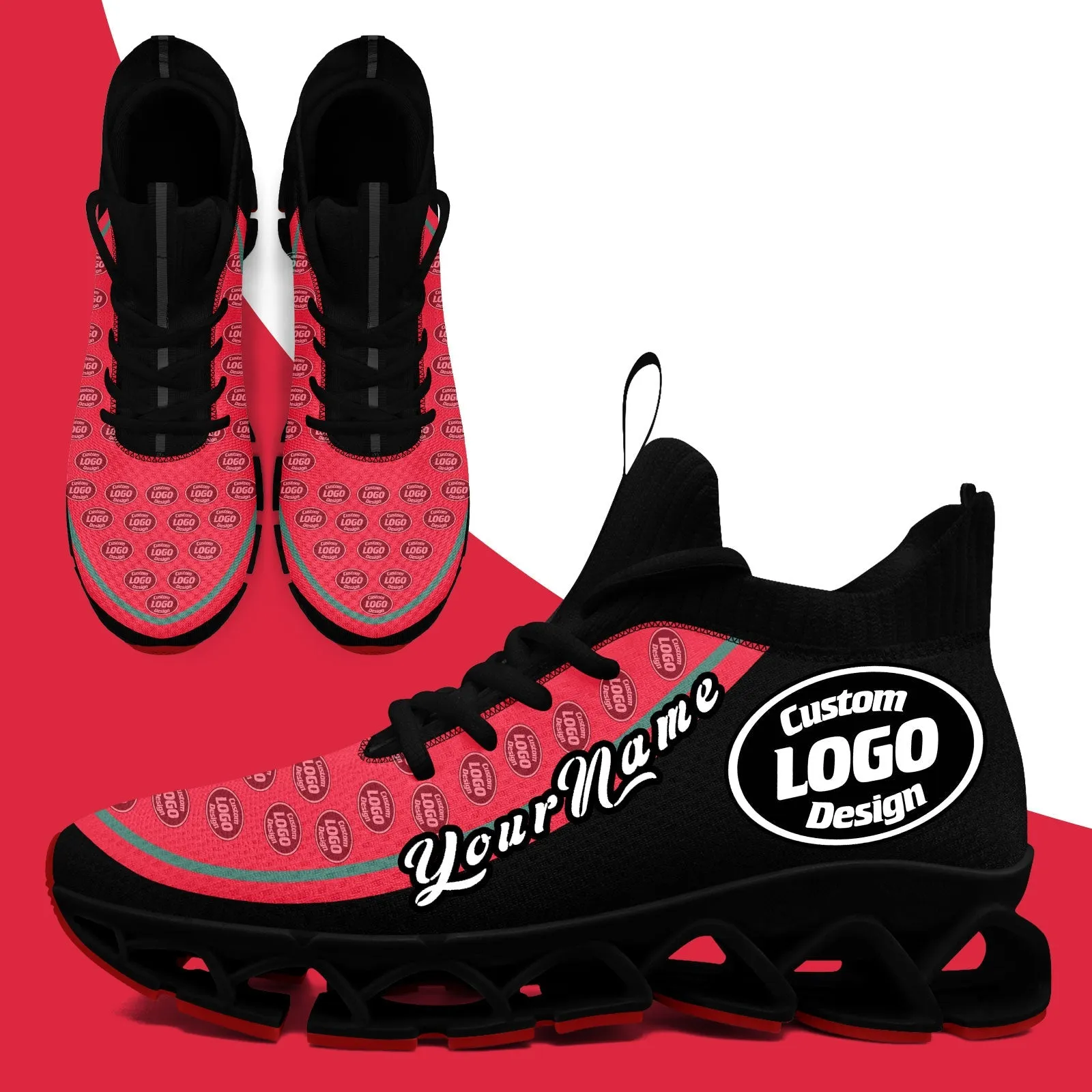 Corporate Gifts,Custom Black Pink Maxsoul Shoes Personalized Sneaker FN030XD-D020388-10