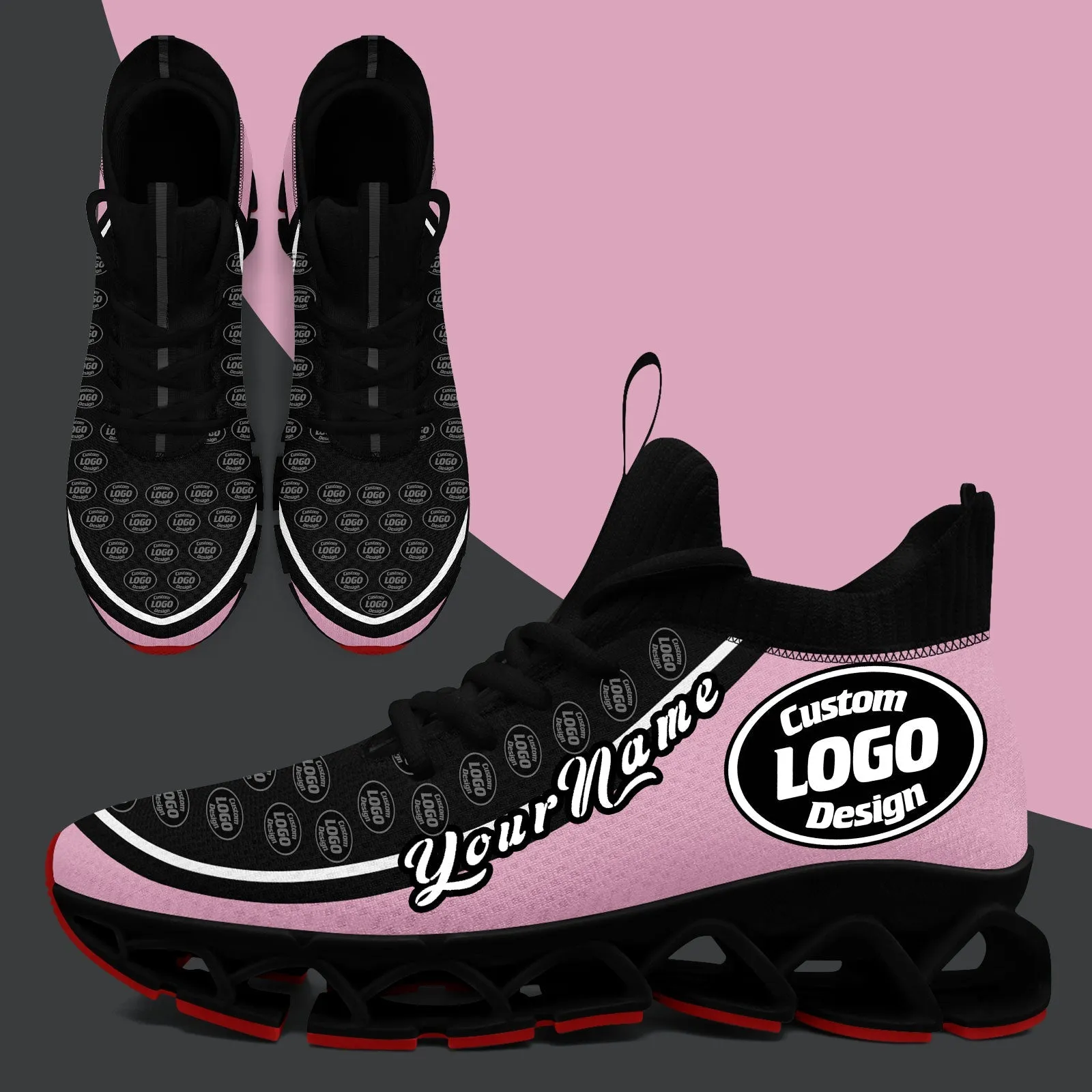 Corporate Gifts,Custom Black Pink Maxsoul Shoes Personalized Sneaker FN030XD-D020388-2