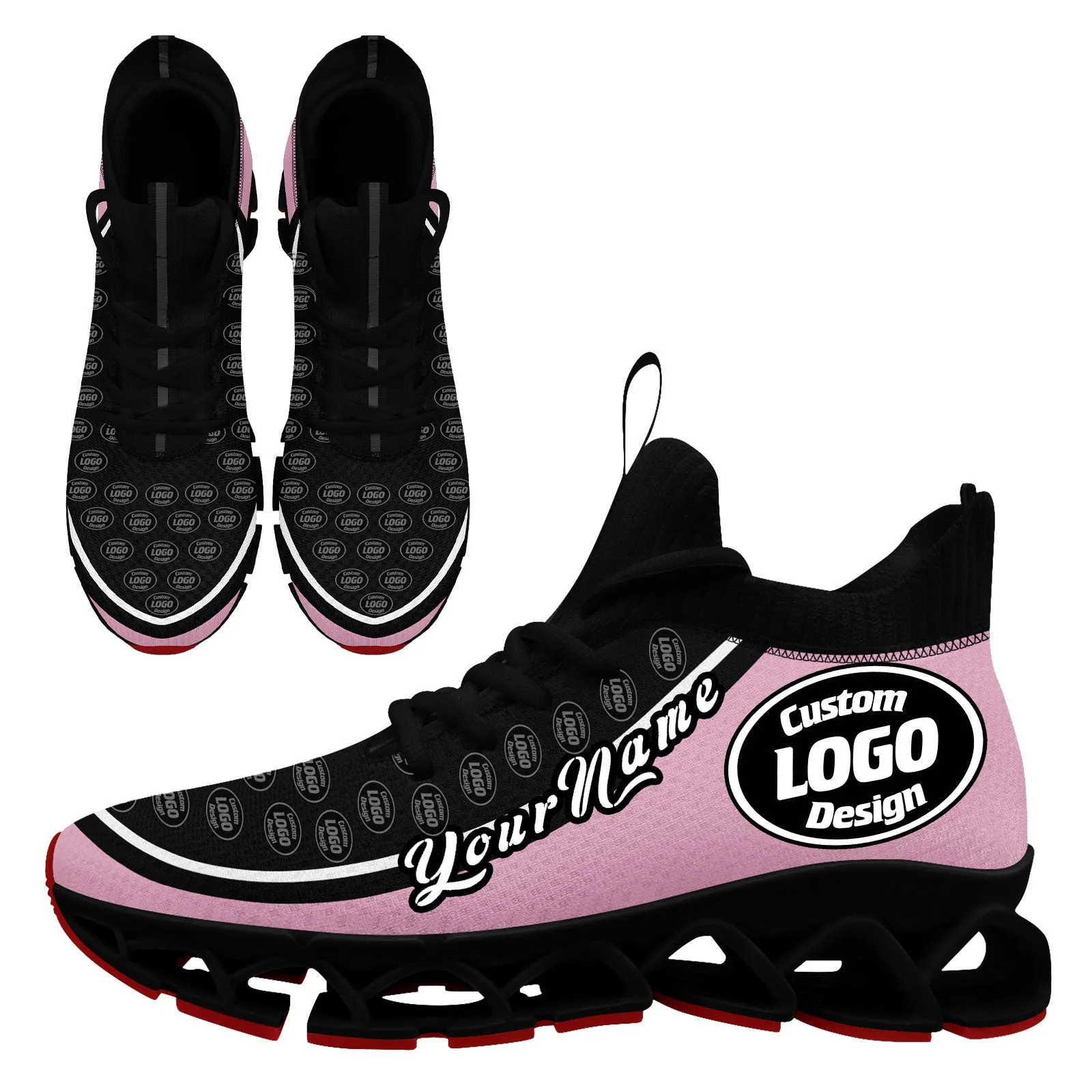 Corporate Gifts,Custom Black Pink Maxsoul Shoes Personalized Sneaker FN030XD-D020388-2