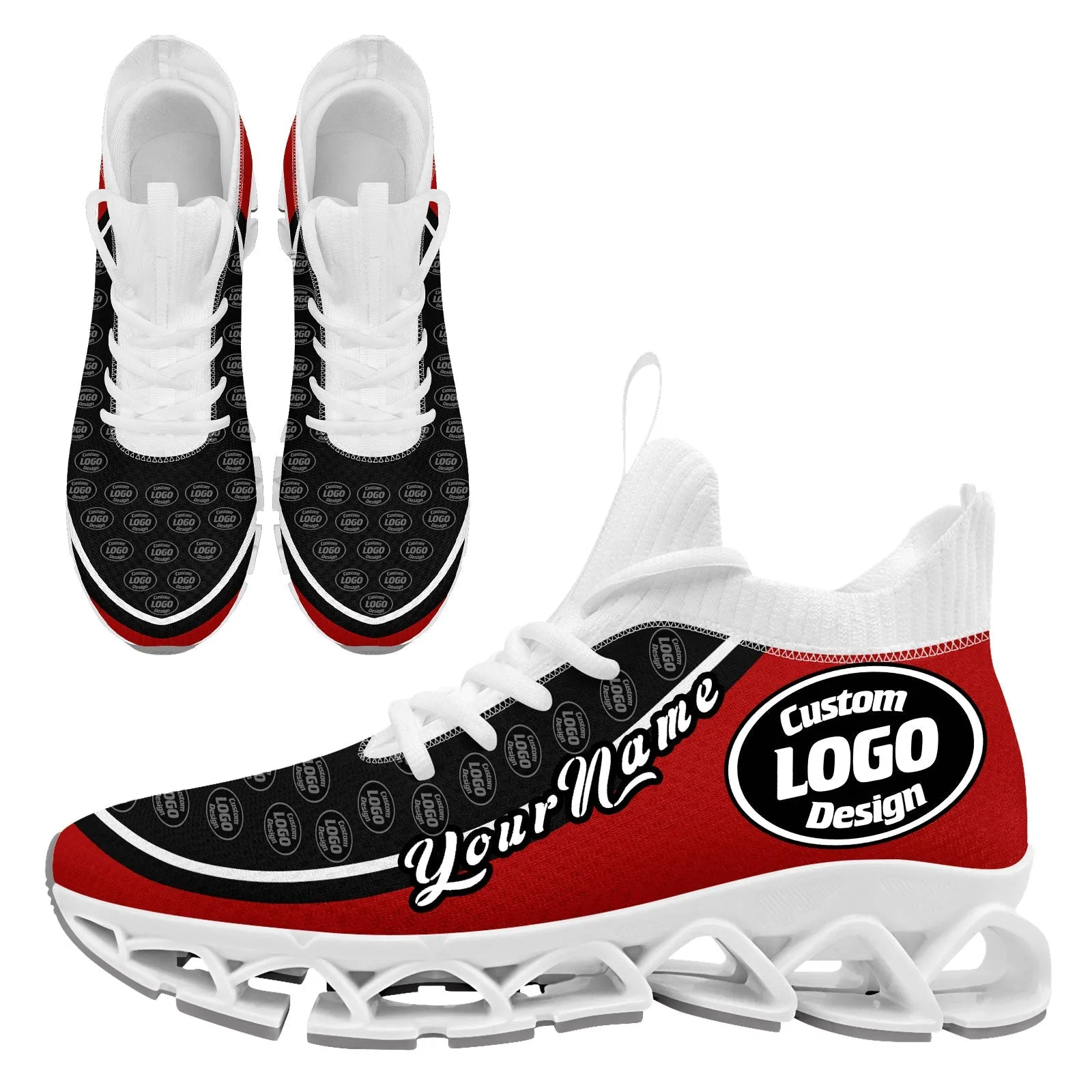Corporate Gifts,Custom Black Red Maxsoul Shoes Personalized Sneaker FN030XD-D020388-3