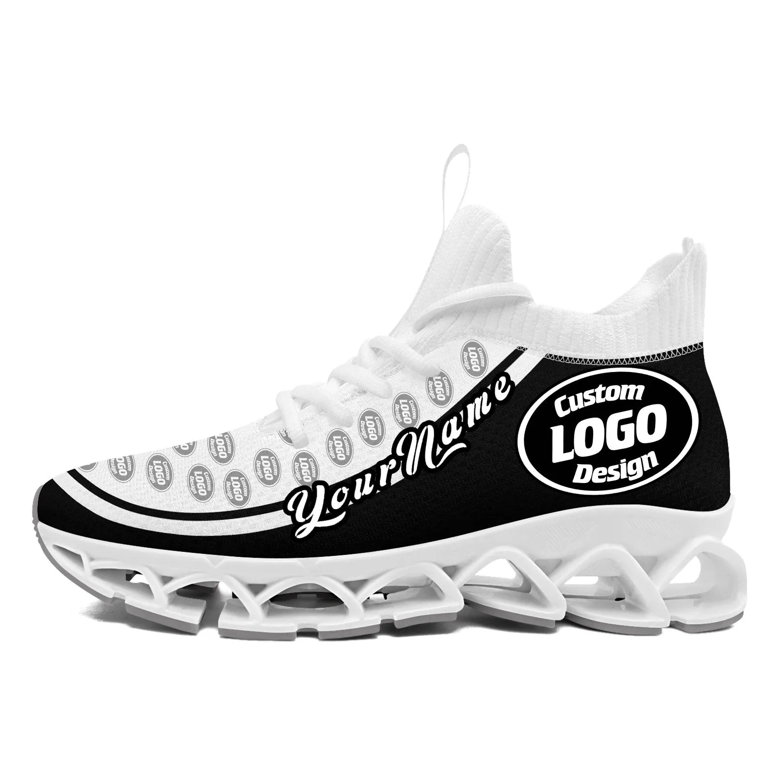 Corporate Gifts,Custom Black White Maxsoul Shoes Personalized Sneaker FN030XD-D020388-8