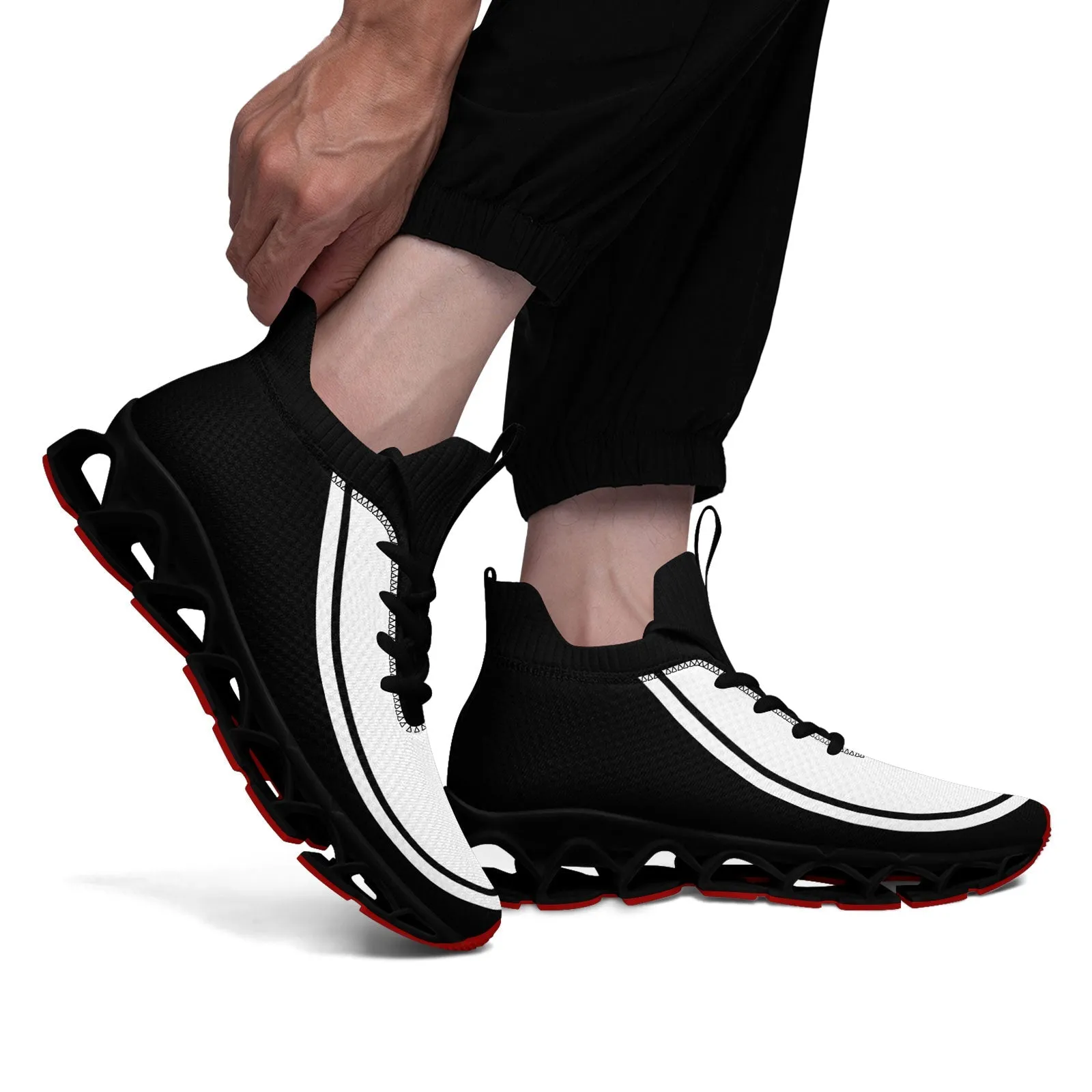 Corporate Gifts,Custom Black White Maxsoul Shoes Personalized Sneaker FN030XD-D020388-8