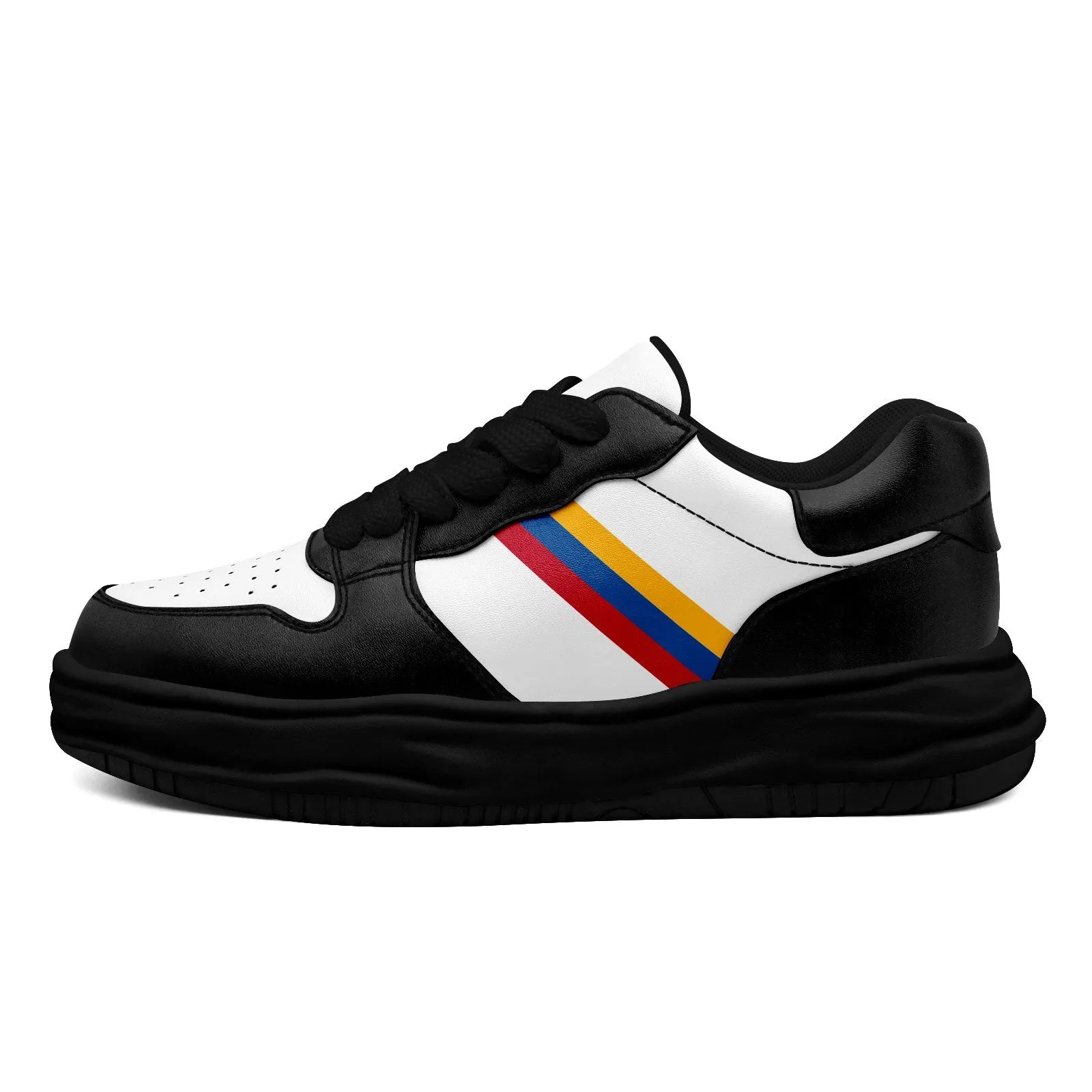 Corporate Gifts,Custom Black White Pittsburgh Shoes Personalized Sneaker FN032-D020389-30