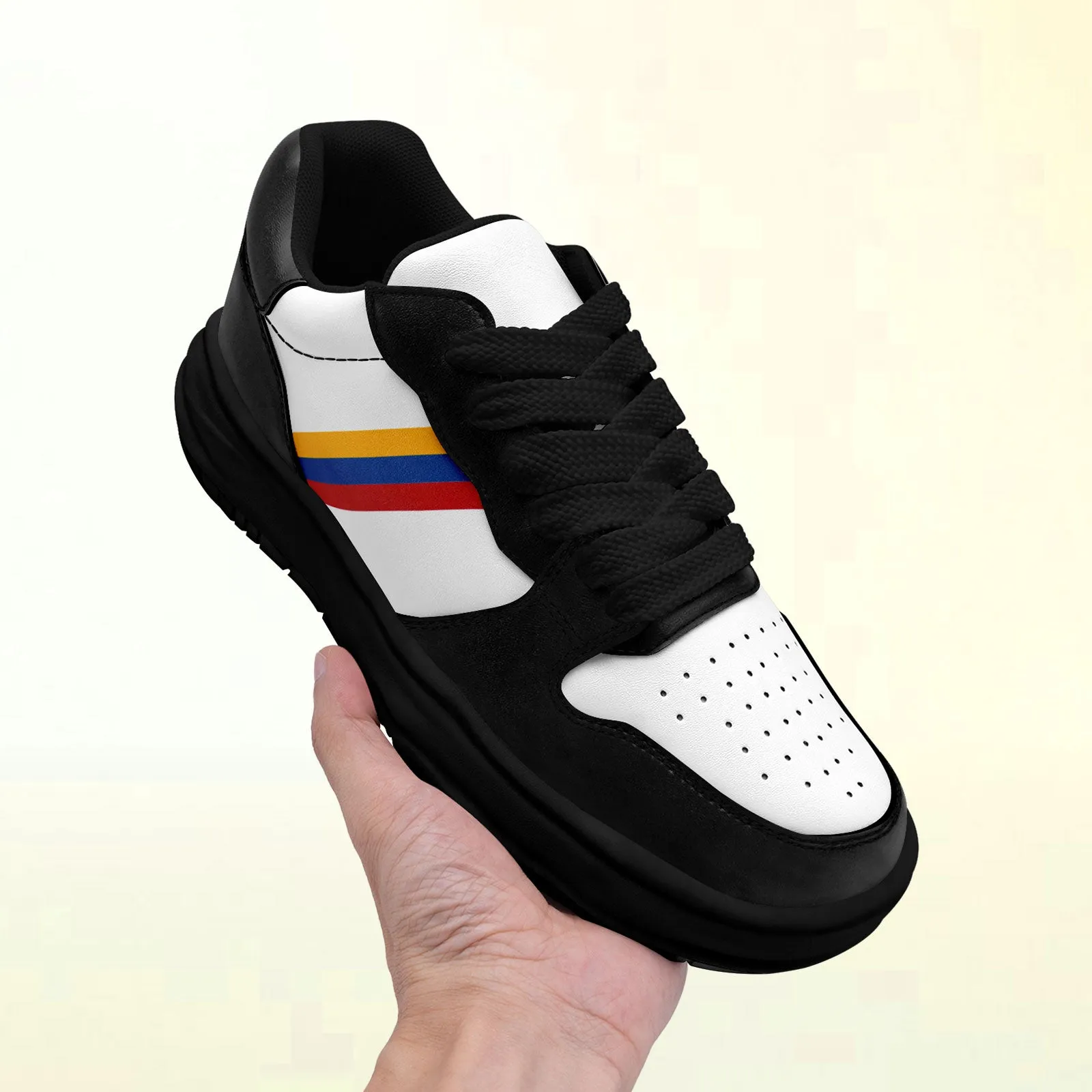Corporate Gifts,Custom Black White Pittsburgh Shoes Personalized Sneaker FN032-D020389-30