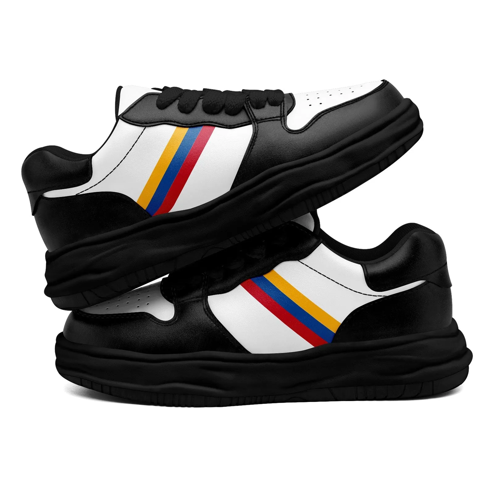 Corporate Gifts,Custom Black White Pittsburgh Shoes Personalized Sneaker FN032-D020389-30