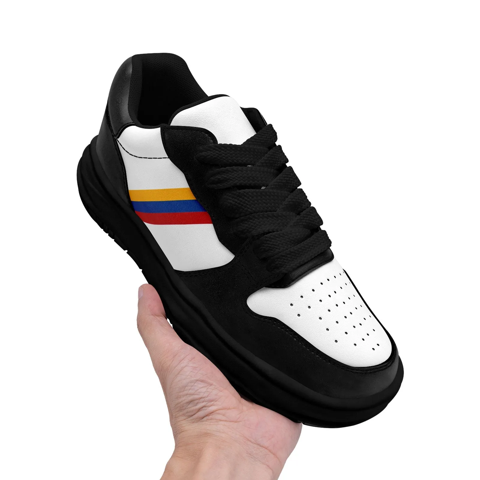 Corporate Gifts,Custom Black White Pittsburgh Shoes Personalized Sneaker FN032-D020389-30