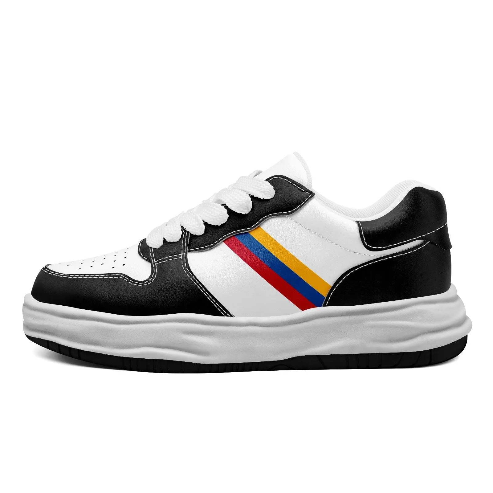 Corporate Gifts,Custom Black White Pittsburgh Shoes Personalized Sneaker FN032-D020389-30