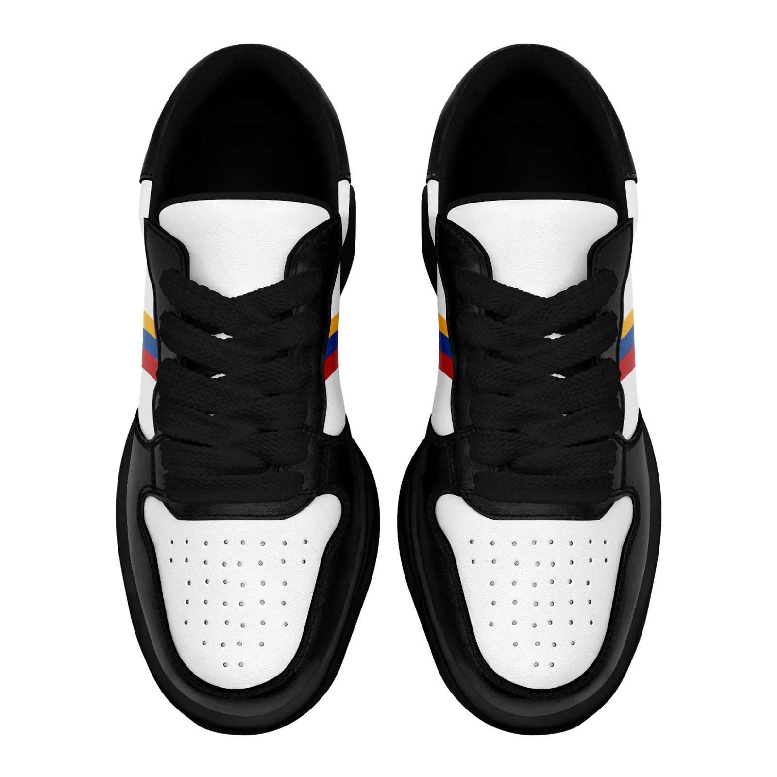 Corporate Gifts,Custom Black White Pittsburgh Shoes Personalized Sneaker FN032-D020389-30