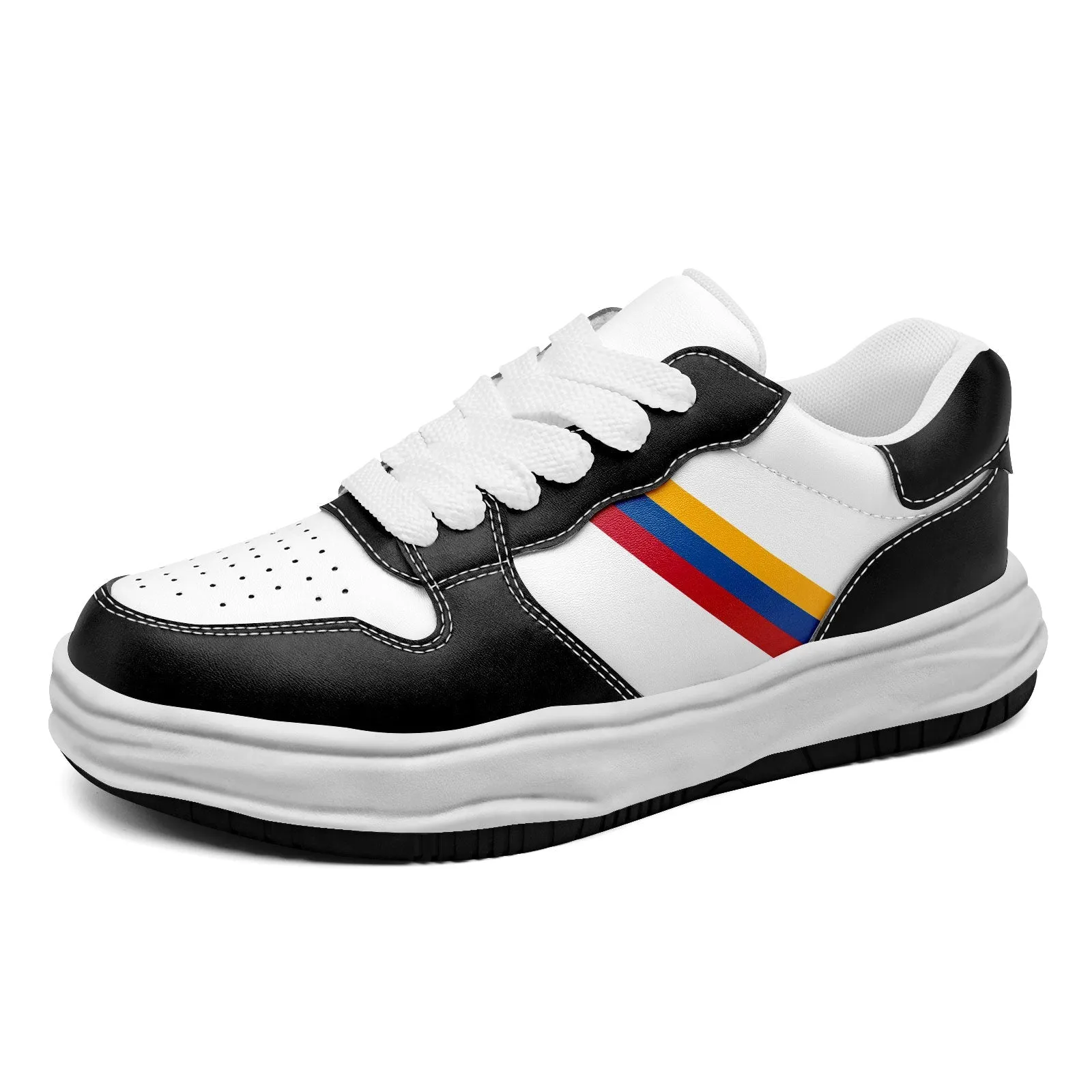 Corporate Gifts,Custom Black White Pittsburgh Shoes Personalized Sneaker FN032-D020389-30