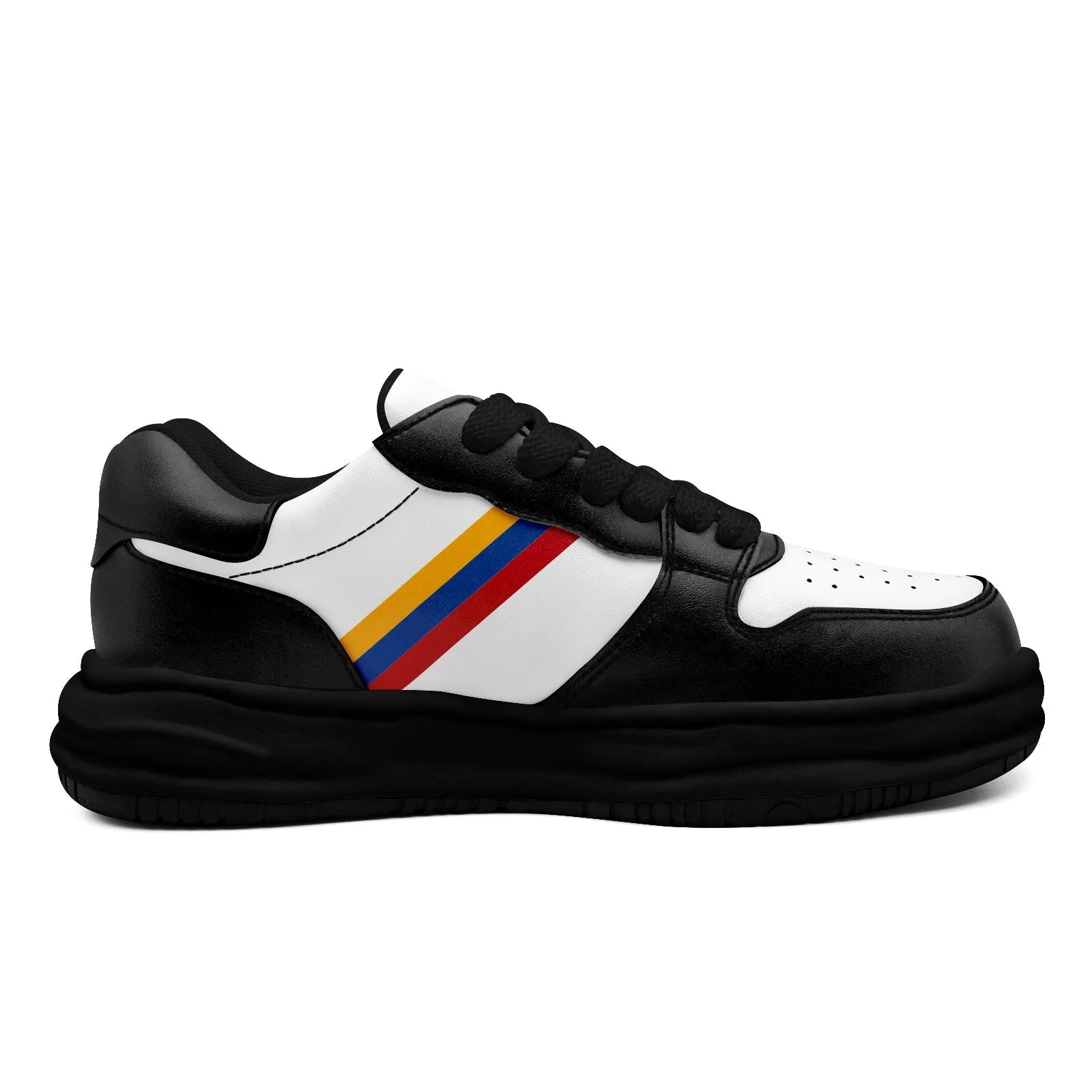 Corporate Gifts,Custom Black White Pittsburgh Shoes Personalized Sneaker FN032-D020389-30