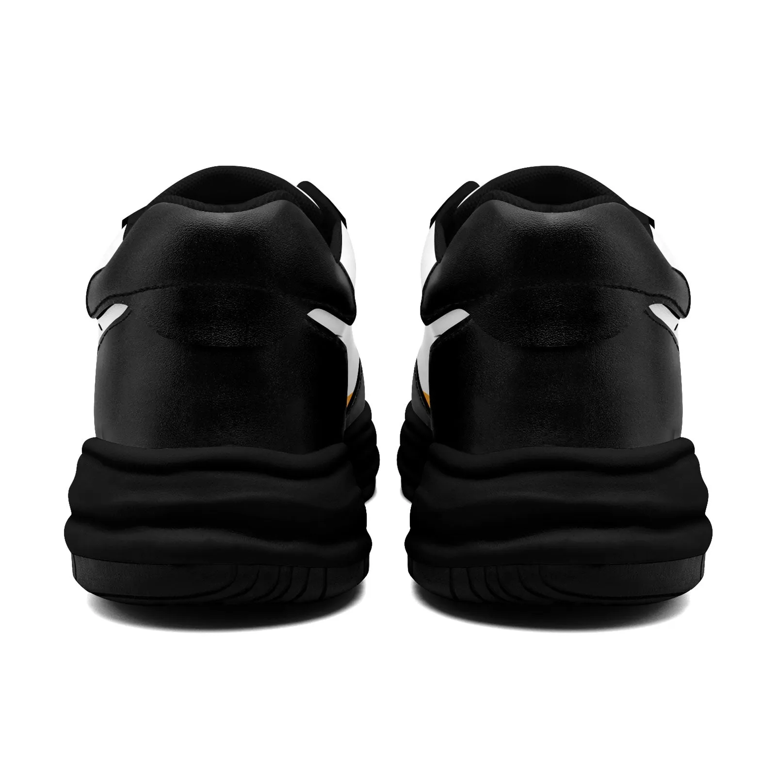 Corporate Gifts,Custom Black White Pittsburgh Shoes Personalized Sneaker FN032-D020389-30