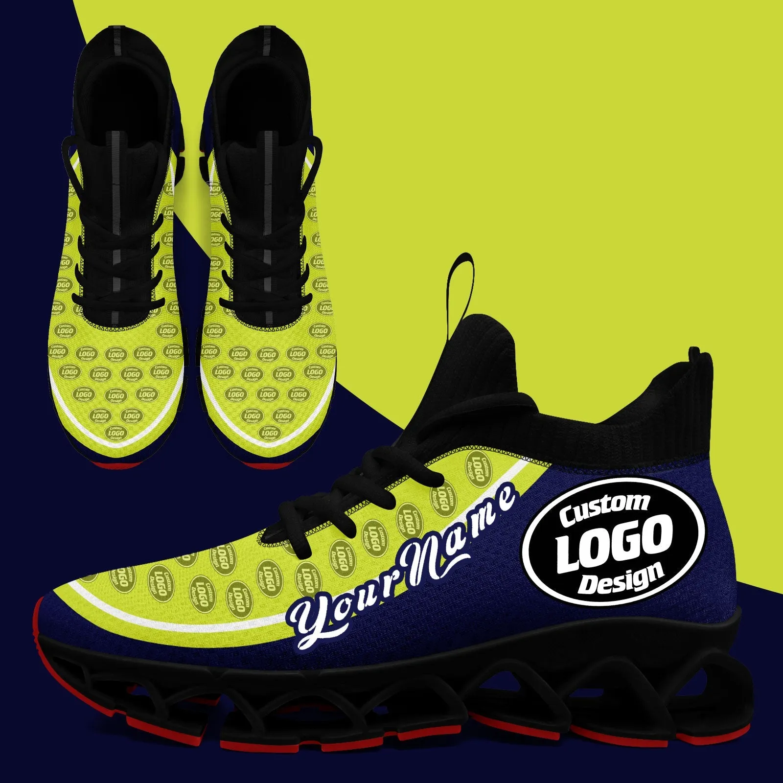 Corporate Gifts,Custom Blue Green Maxsoul Shoes Personalized Sneaker FN030XD-D020388-9