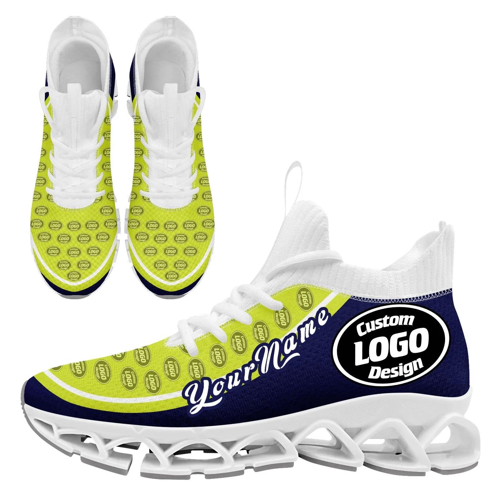 Corporate Gifts,Custom Blue Green Maxsoul Shoes Personalized Sneaker FN030XD-D020388-9