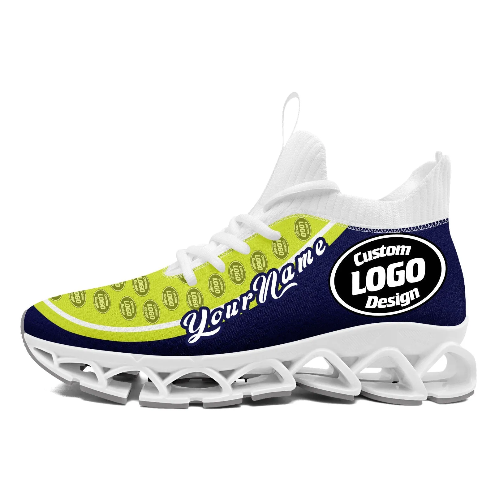 Corporate Gifts,Custom Blue Green Maxsoul Shoes Personalized Sneaker FN030XD-D020388-9