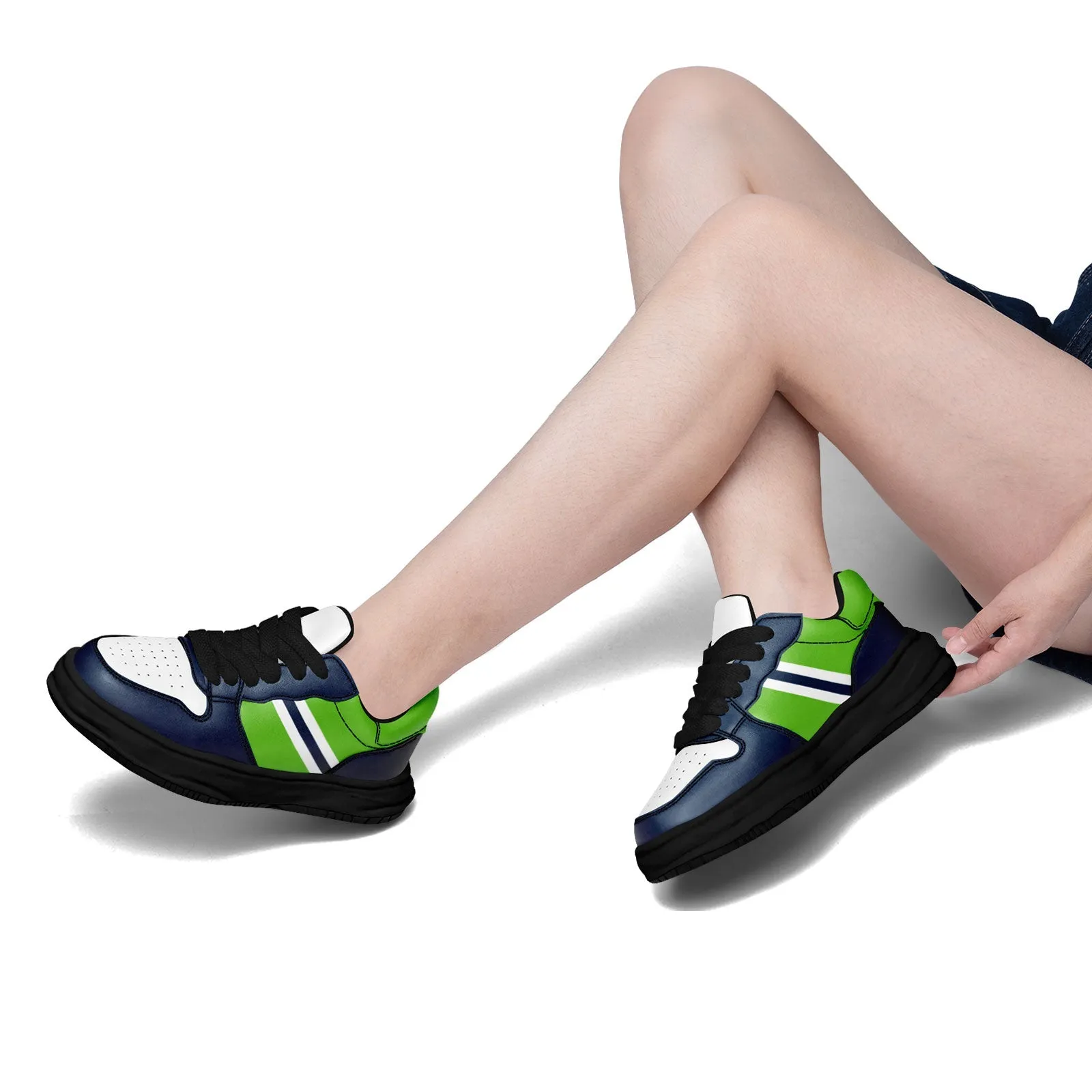 Corporate Gifts,Custom Blue Green Seattle Shoes Personalized Sneaker FN032-D020389-27