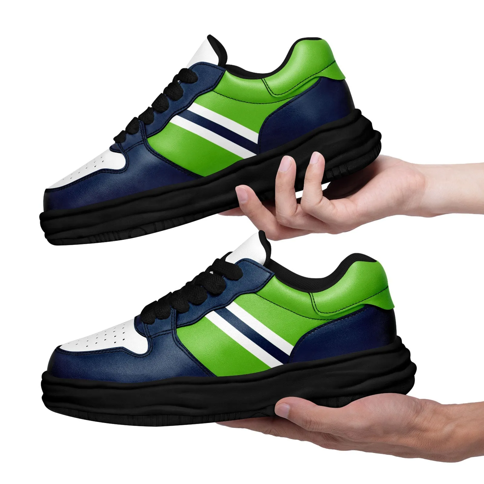 Corporate Gifts,Custom Blue Green Seattle Shoes Personalized Sneaker FN032-D020389-27