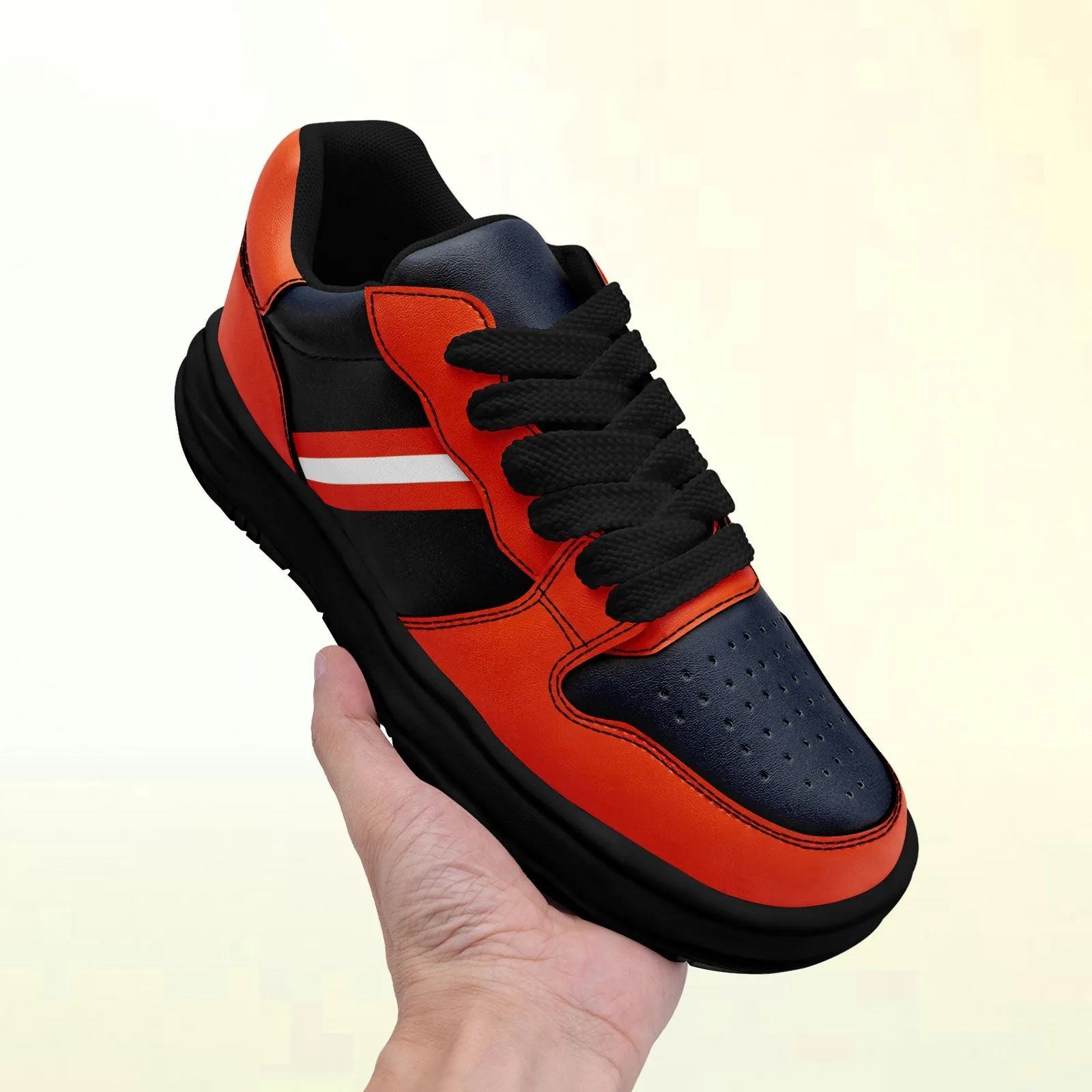 Corporate Gifts,Custom Blue Orange Chicago Shoes Personalized Sneaker FN032-D020389-7