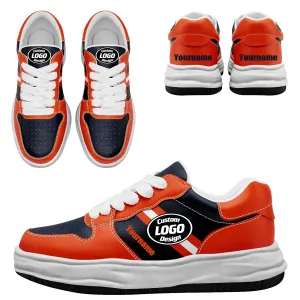 Corporate Gifts,Custom Blue Orange Chicago Shoes Personalized Sneaker FN032-D020389-7