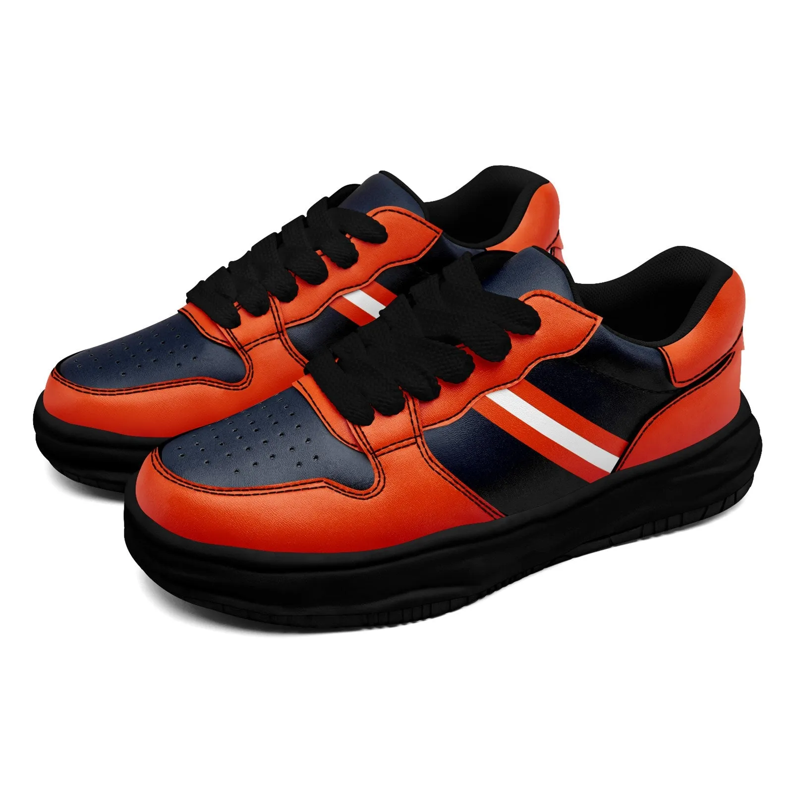 Corporate Gifts,Custom Blue Orange Chicago Shoes Personalized Sneaker FN032-D020389-7