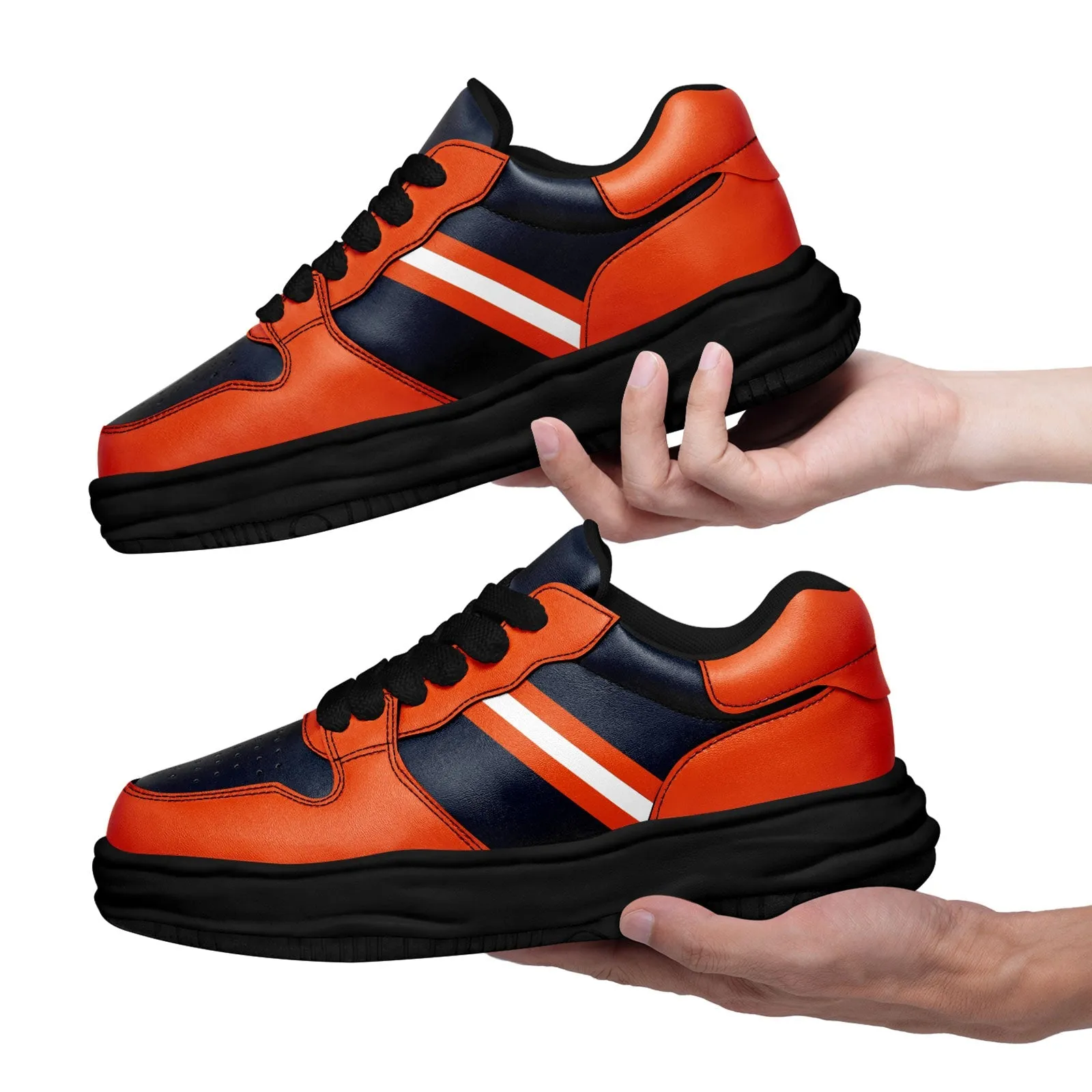 Corporate Gifts,Custom Blue Orange Chicago Shoes Personalized Sneaker FN032-D020389-7