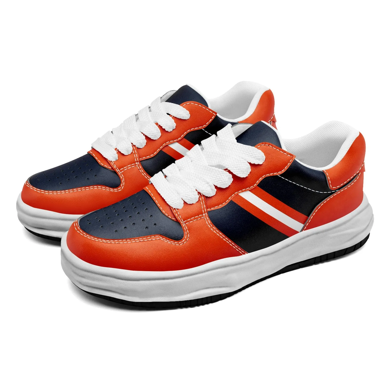 Corporate Gifts,Custom Blue Orange Chicago Shoes Personalized Sneaker FN032-D020389-7