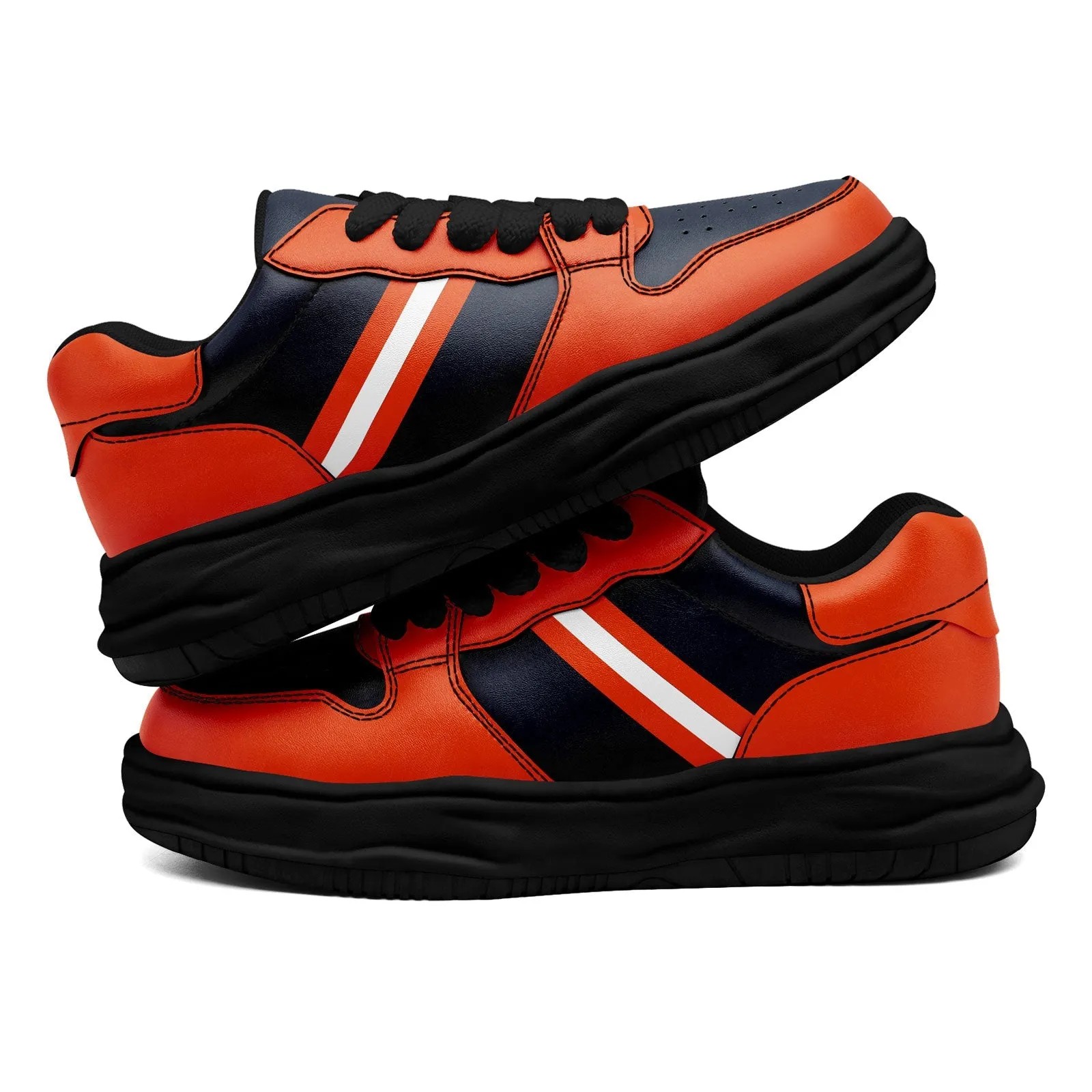 Corporate Gifts,Custom Blue Orange Chicago Shoes Personalized Sneaker FN032-D020389-7