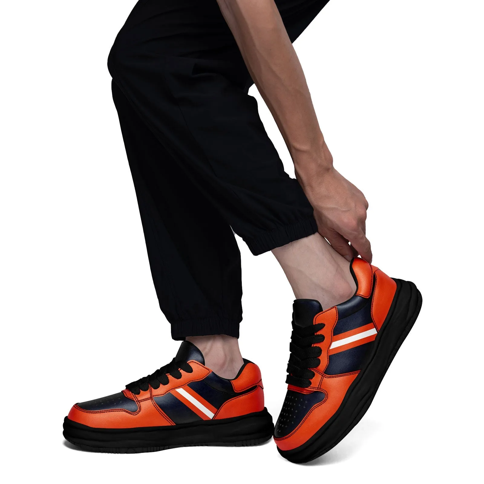 Corporate Gifts,Custom Blue Orange Chicago Shoes Personalized Sneaker FN032-D020389-7