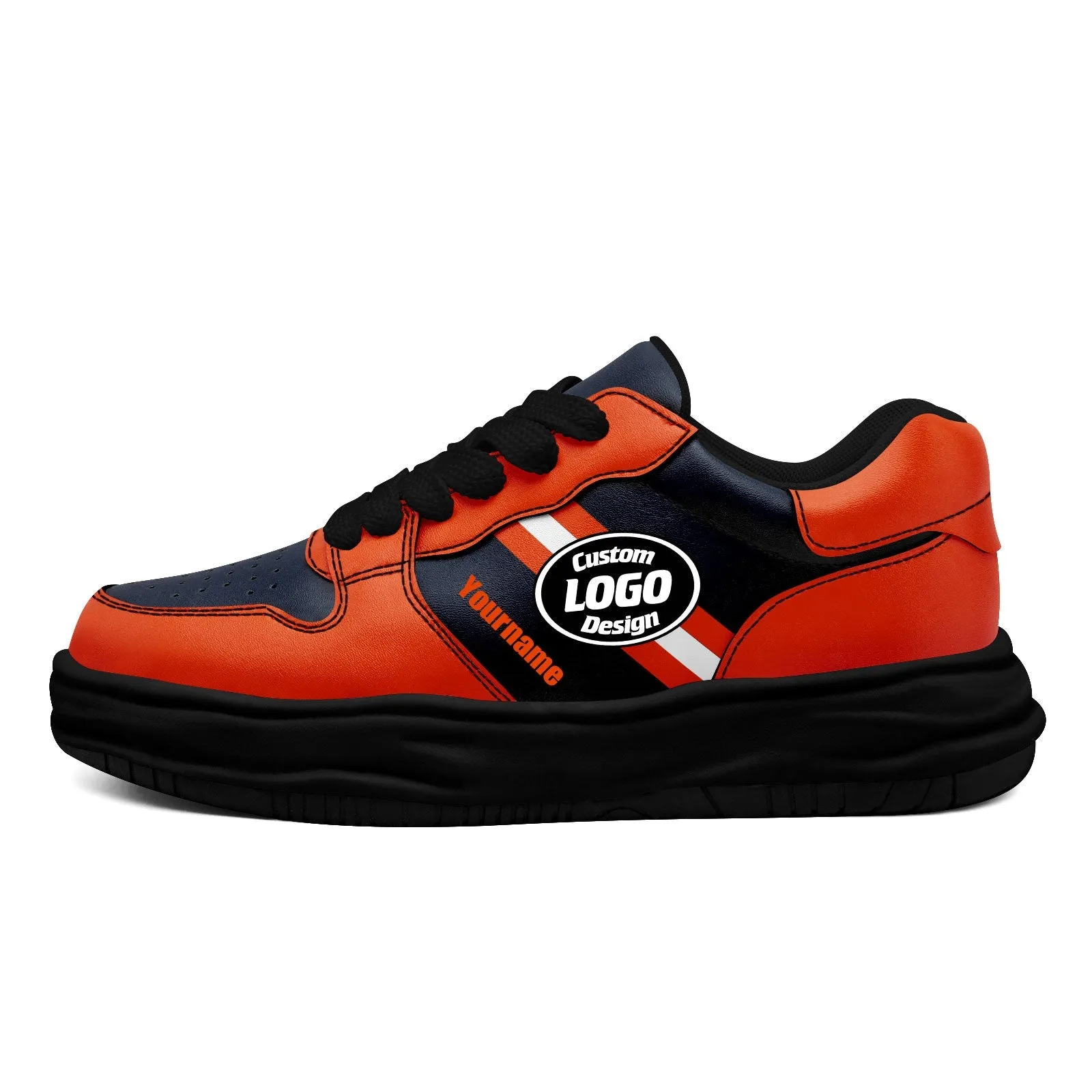 Corporate Gifts,Custom Blue Orange Chicago Shoes Personalized Sneaker FN032-D020389-7