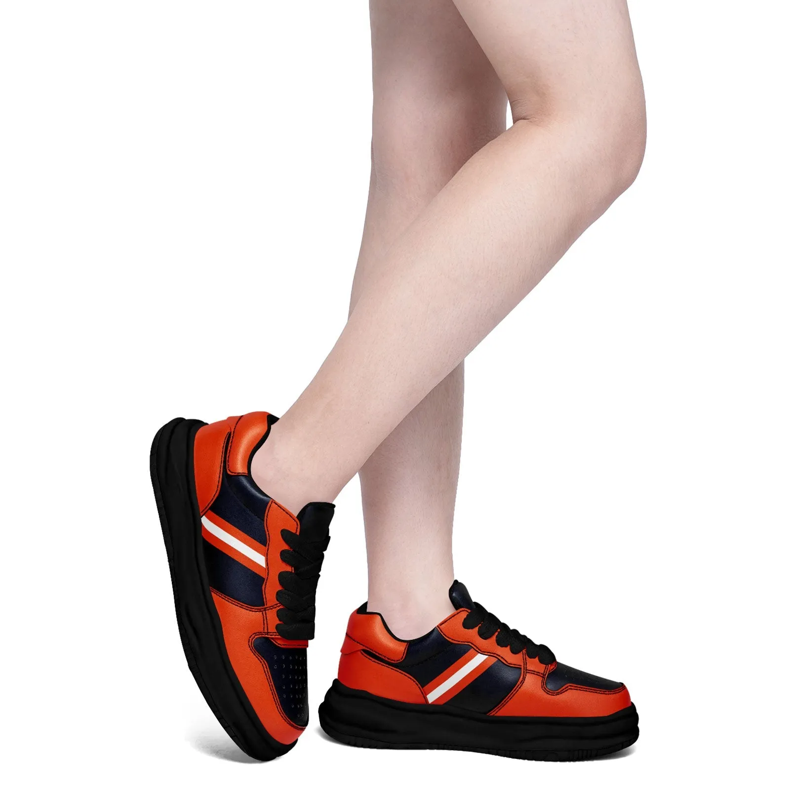Corporate Gifts,Custom Blue Orange Chicago Shoes Personalized Sneaker FN032-D020389-7