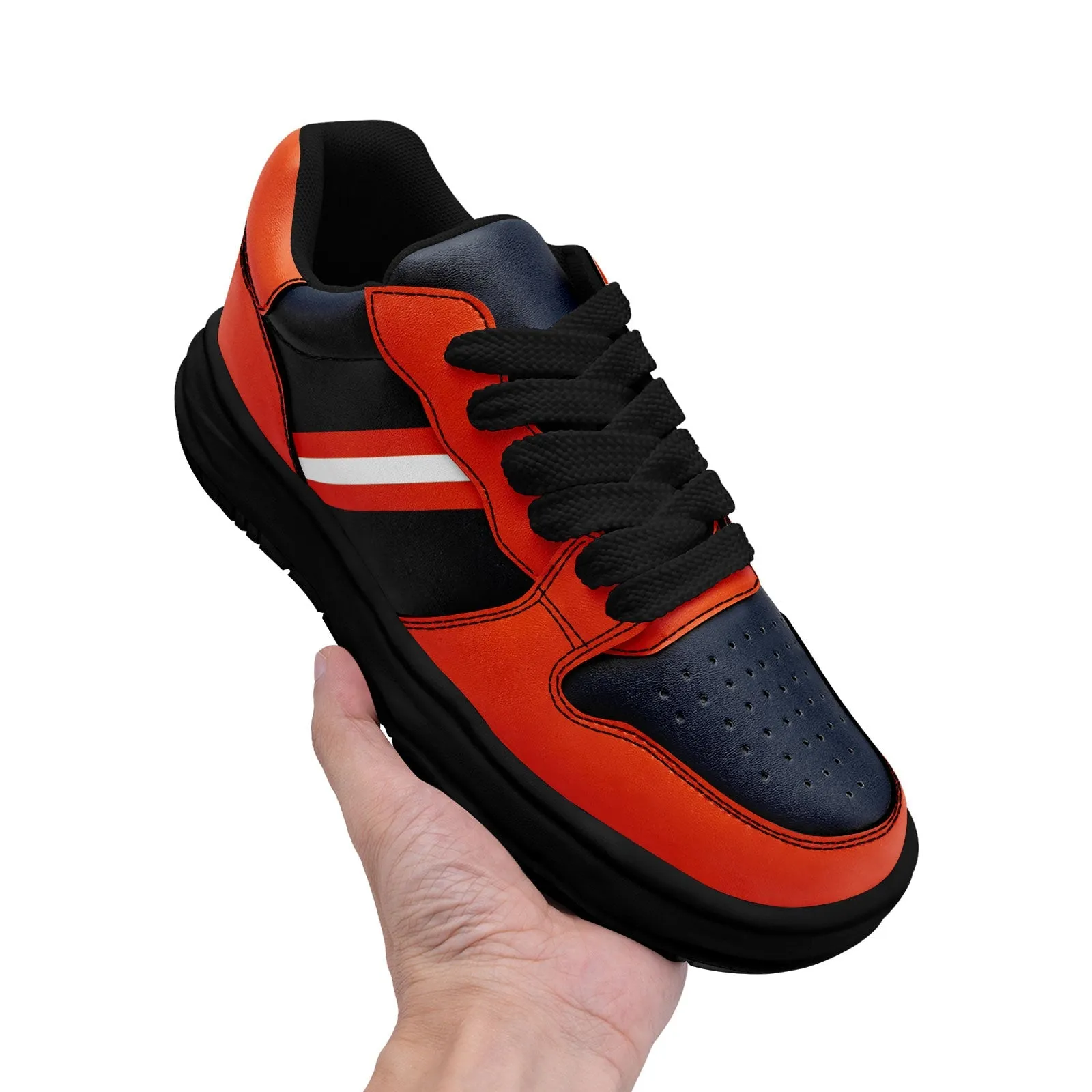 Corporate Gifts,Custom Blue Orange Chicago Shoes Personalized Sneaker FN032-D020389-7