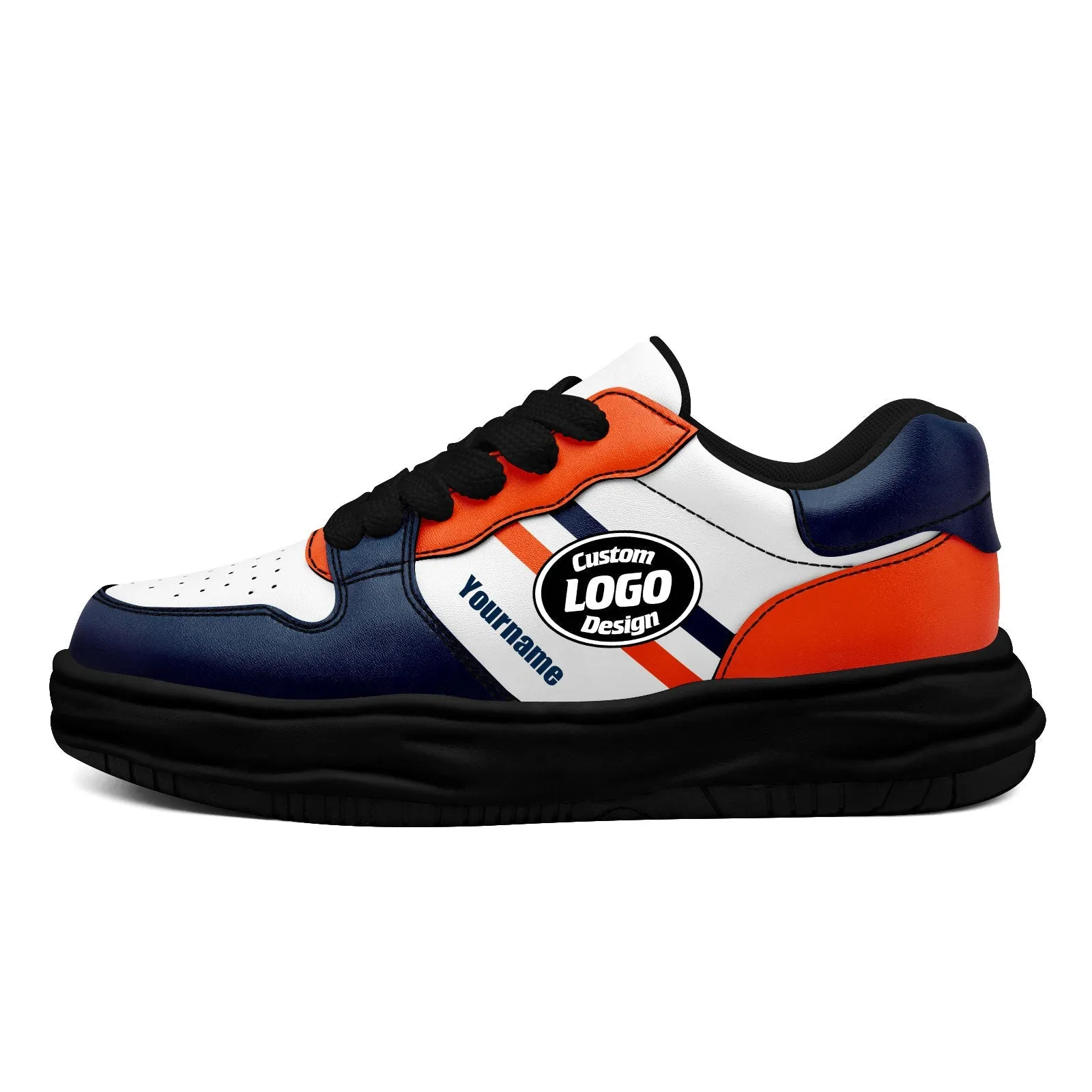 Corporate Gifts,Custom Blue Orange Denver Shoes Personalized Sneaker FN032-D020389-10