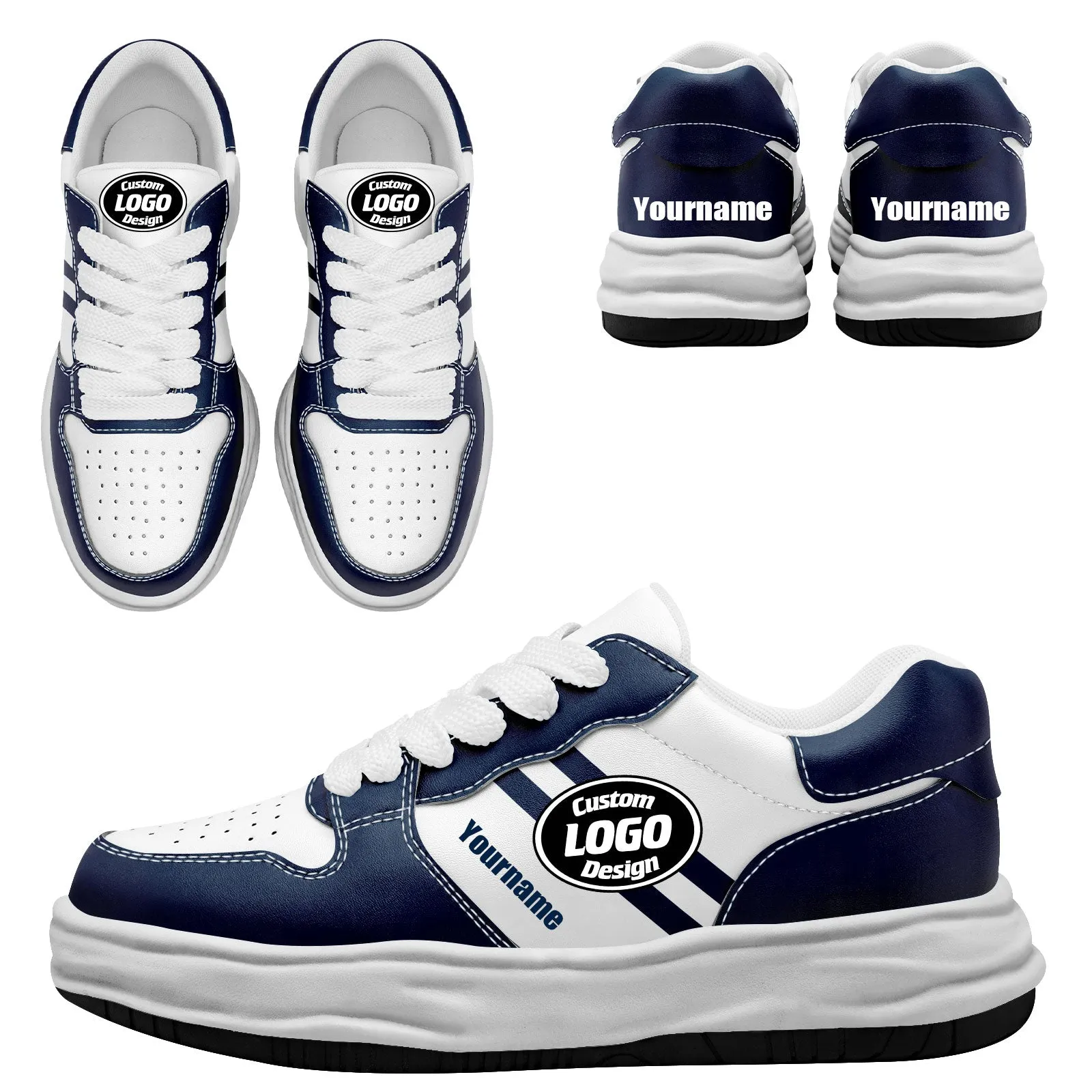 Corporate Gifts,Custom Blue White Dallas Shoes Personalized Sneaker FN032-D020389-9