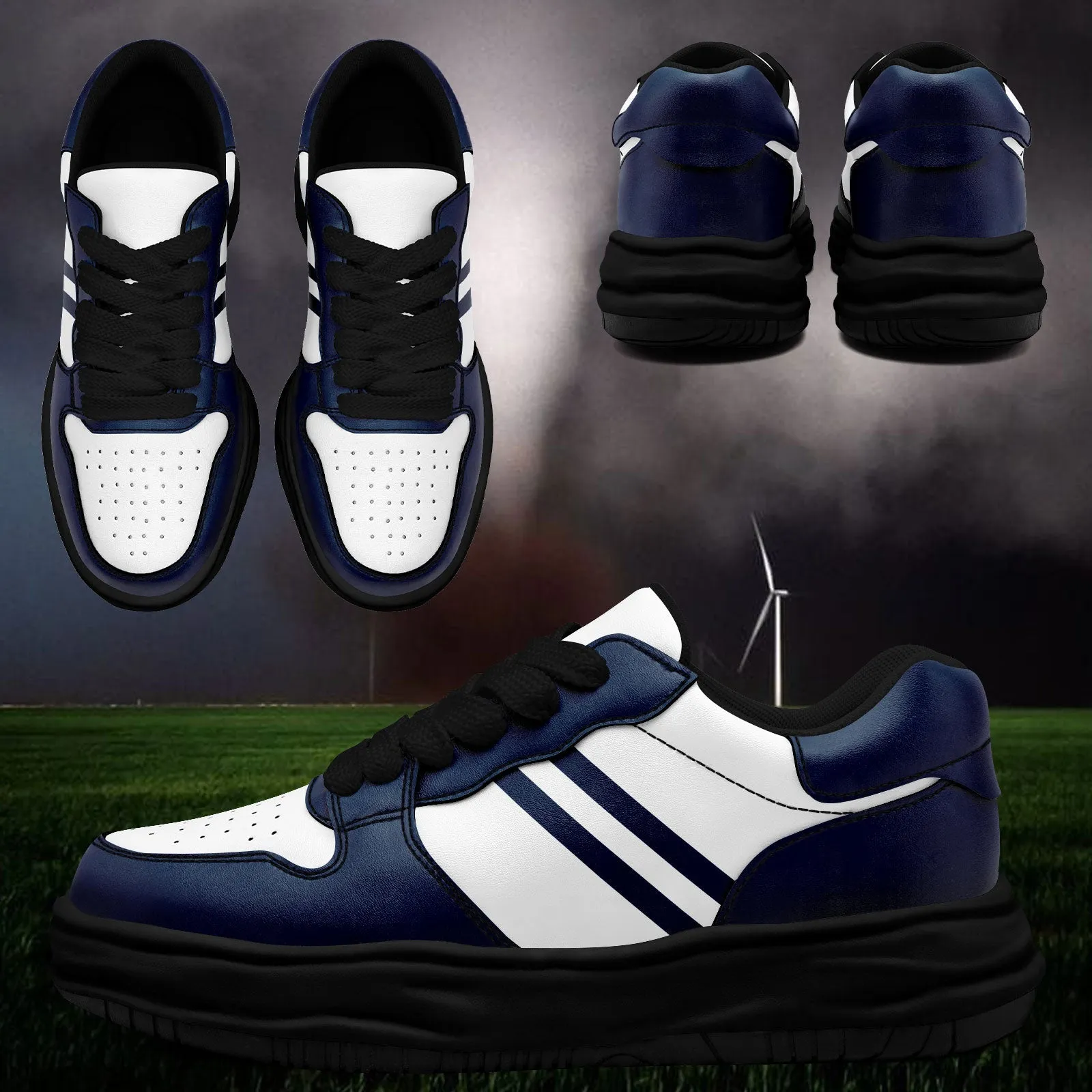Corporate Gifts,Custom Blue White Dallas Shoes Personalized Sneaker FN032-D020389-9