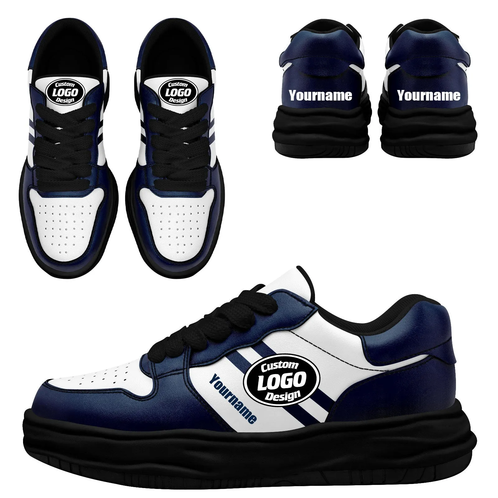 Corporate Gifts,Custom Blue White Dallas Shoes Personalized Sneaker FN032-D020389-9