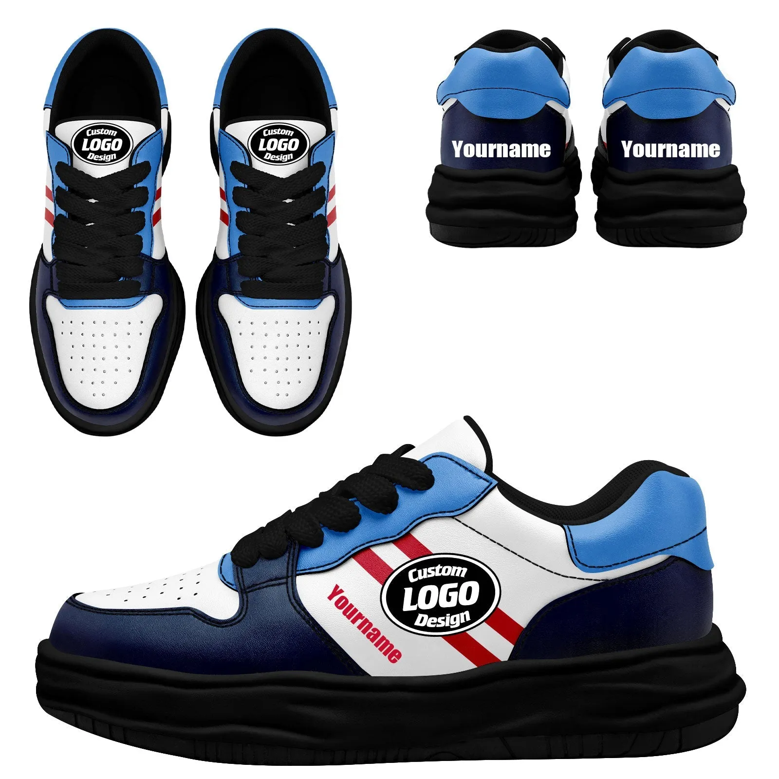 Corporate Gifts,Custom Blue White Tennessee Shoes Personalized Sneaker FN032-D020389-32