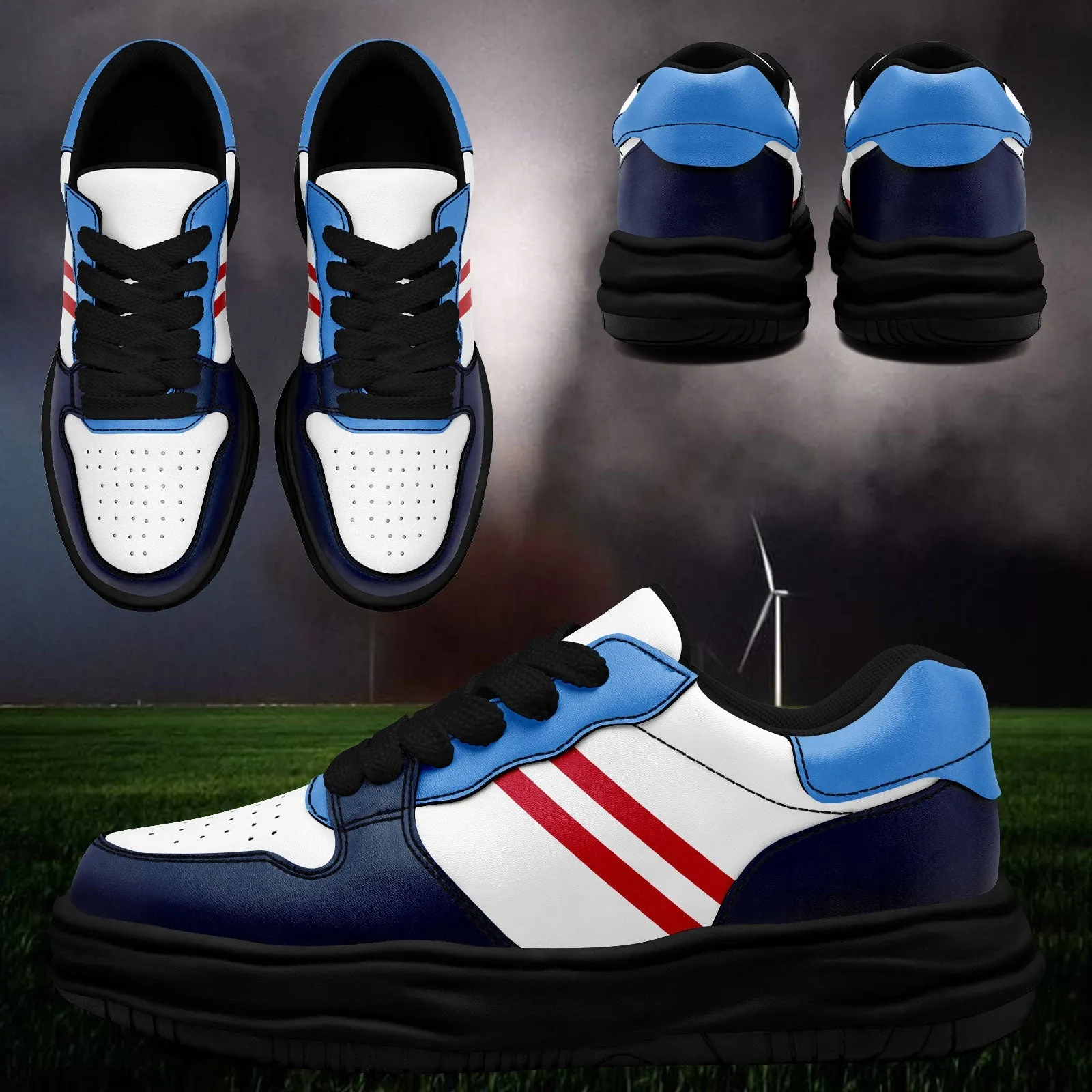 Corporate Gifts,Custom Blue White Tennessee Shoes Personalized Sneaker FN032-D020389-32