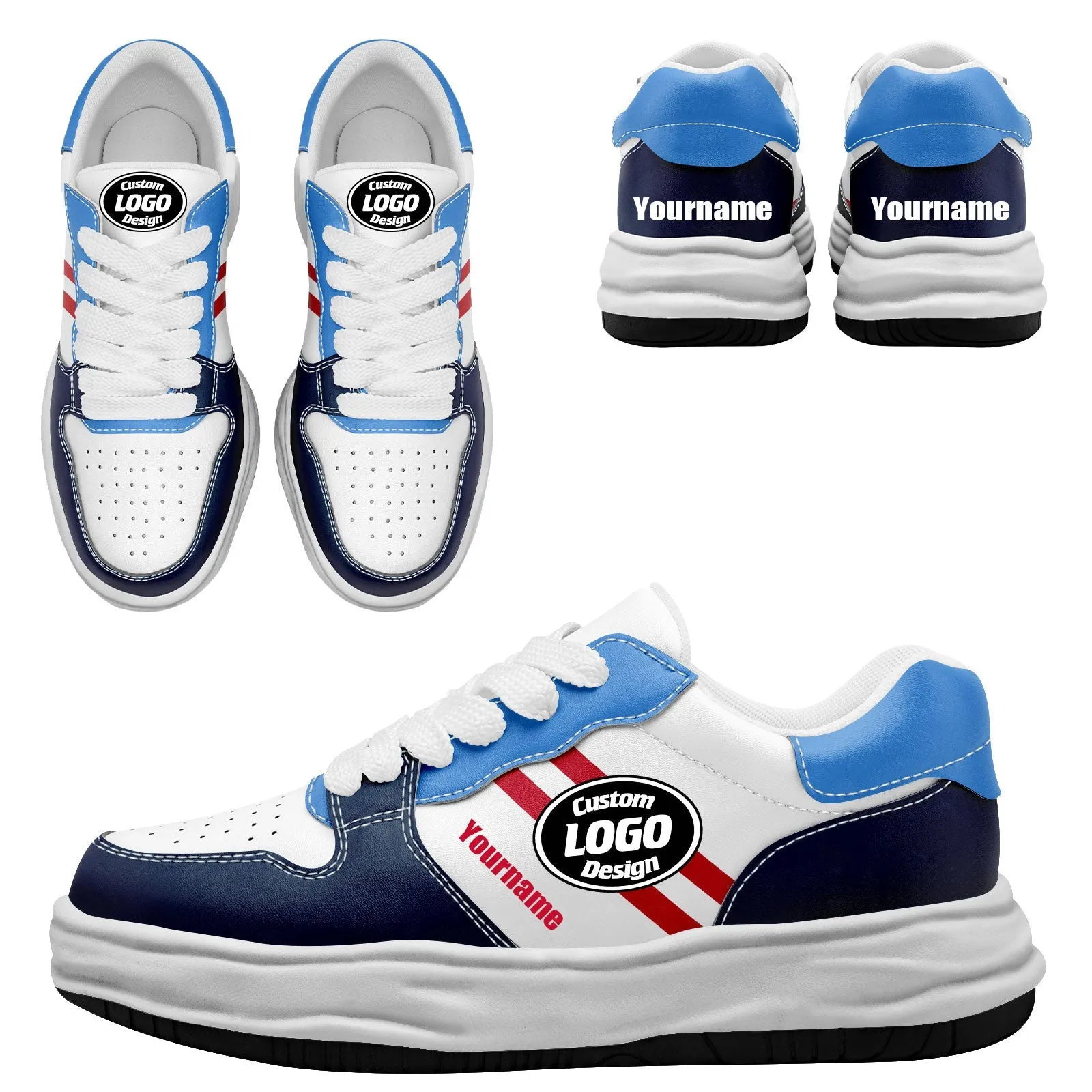 Corporate Gifts,Custom Blue White Tennessee Shoes Personalized Sneaker FN032-D020389-32