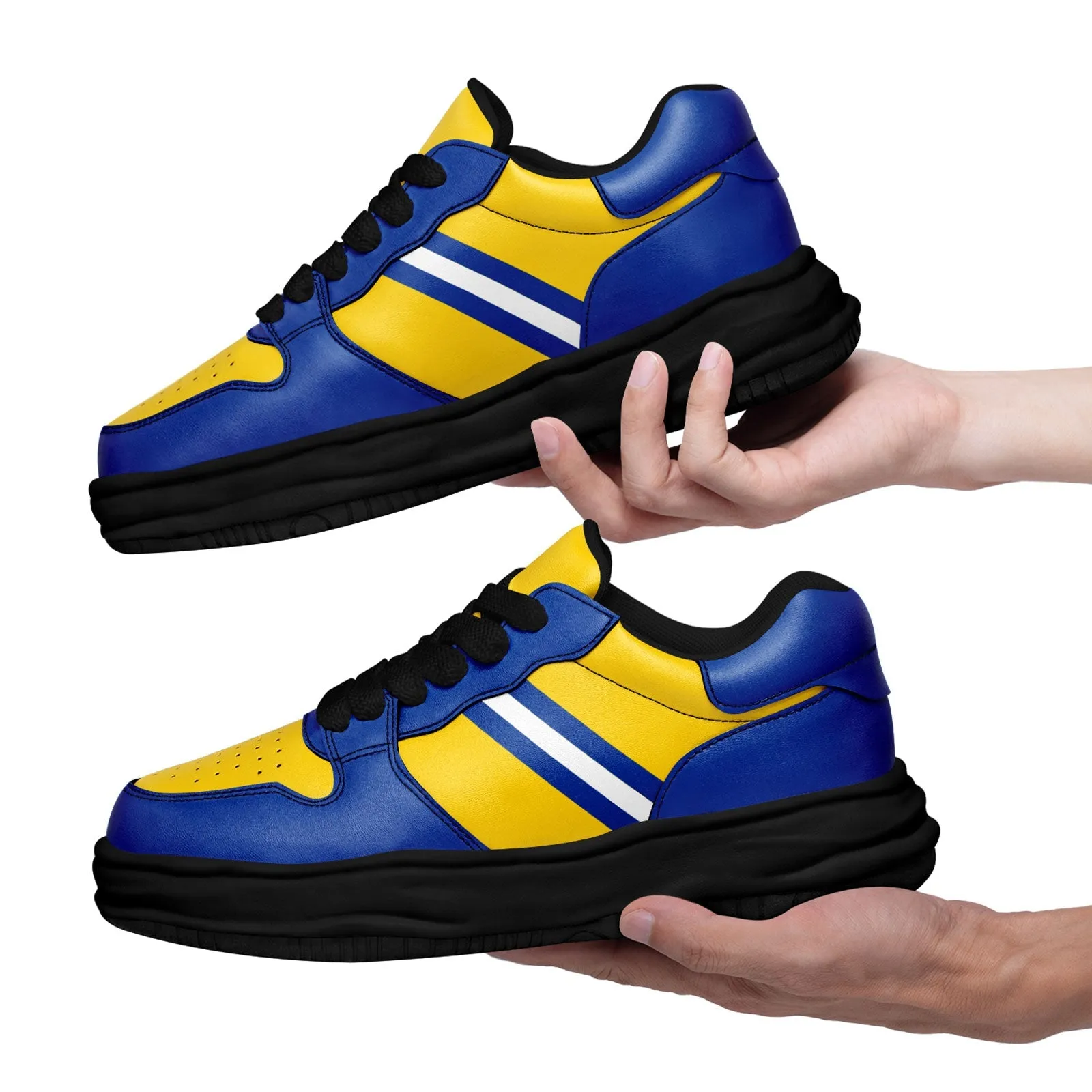 Corporate Gifts,Custom Blue Yellow Los Angeles Shoes Personalized Sneaker FN032-D020389-15