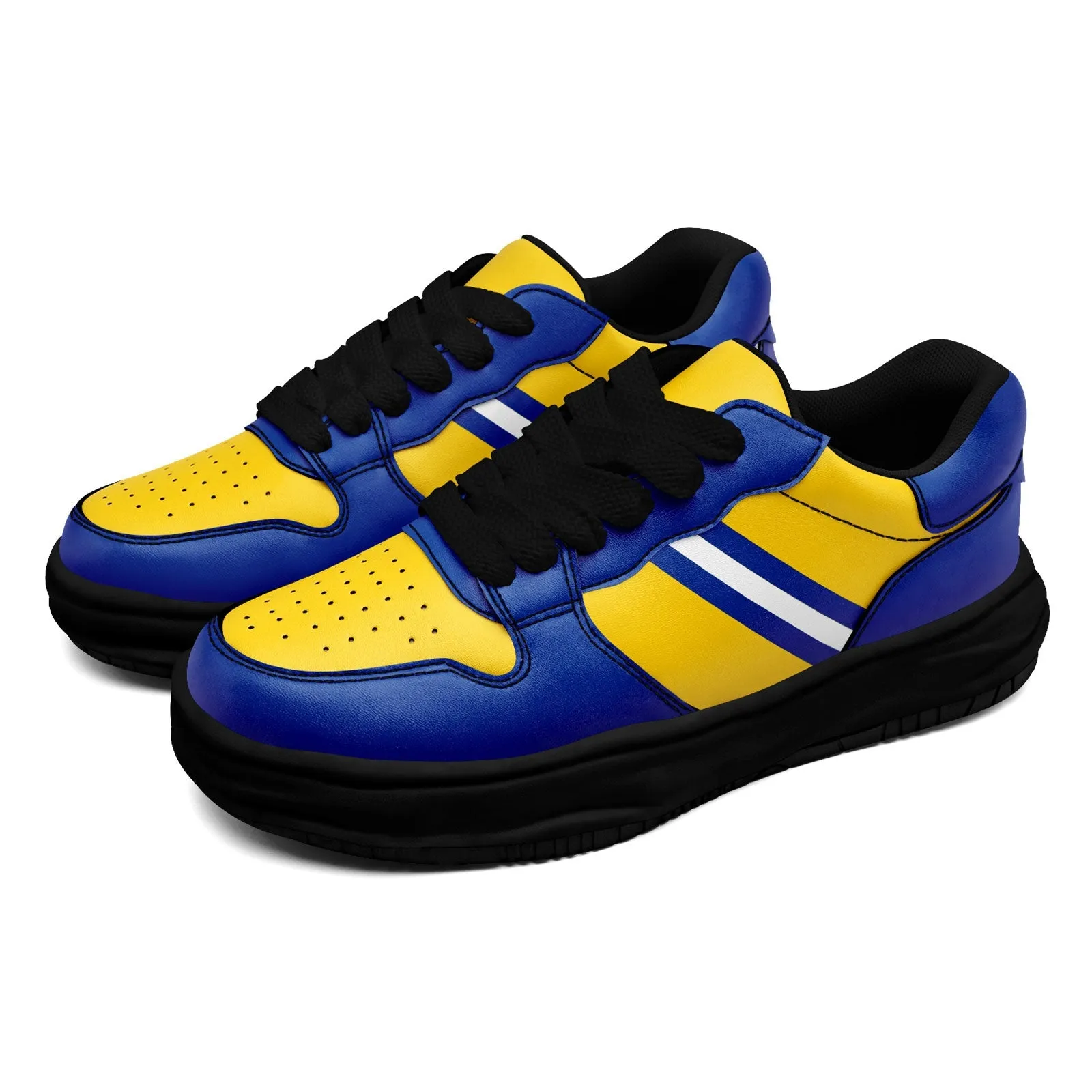 Corporate Gifts,Custom Blue Yellow Los Angeles Shoes Personalized Sneaker FN032-D020389-15
