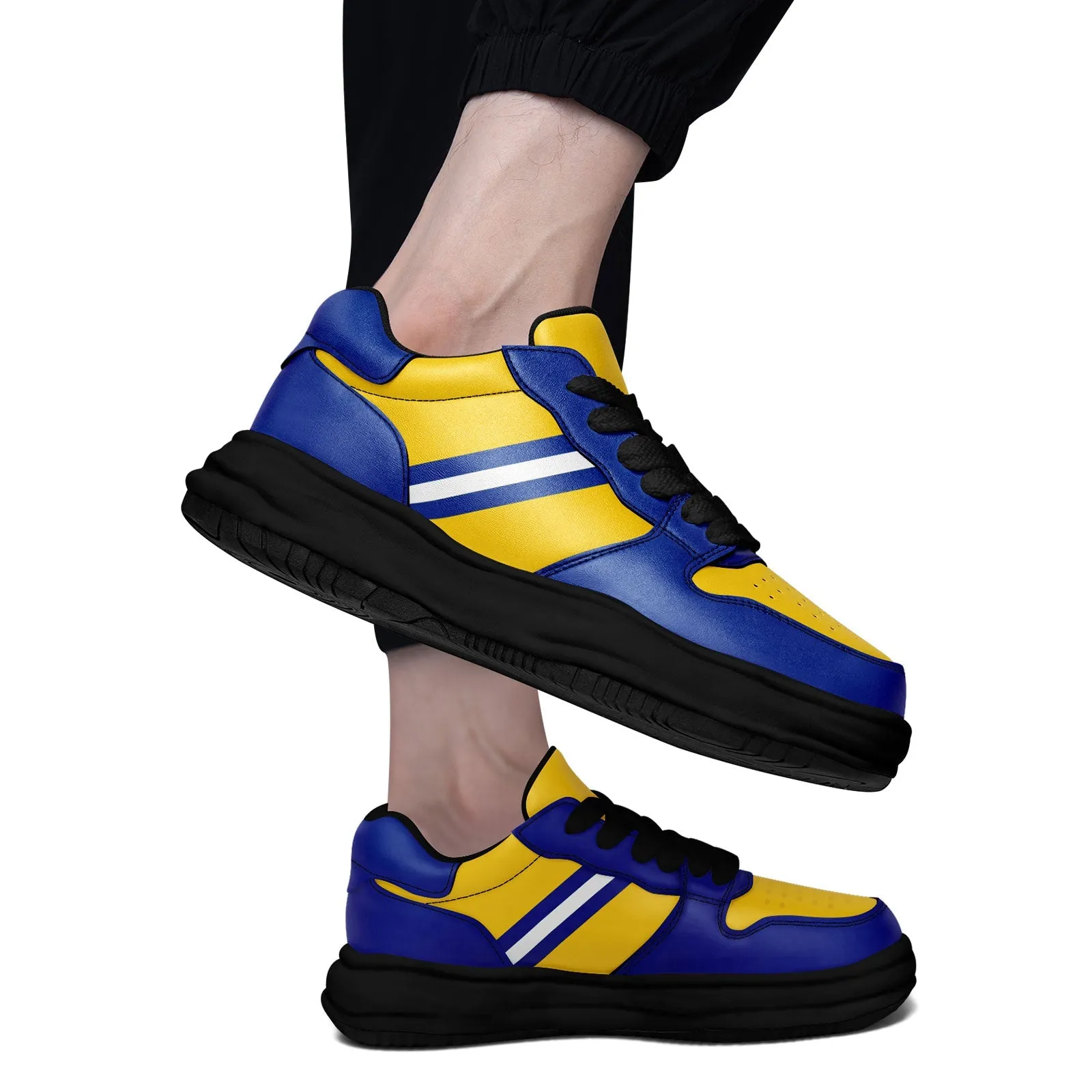 Corporate Gifts,Custom Blue Yellow Los Angeles Shoes Personalized Sneaker FN032-D020389-15