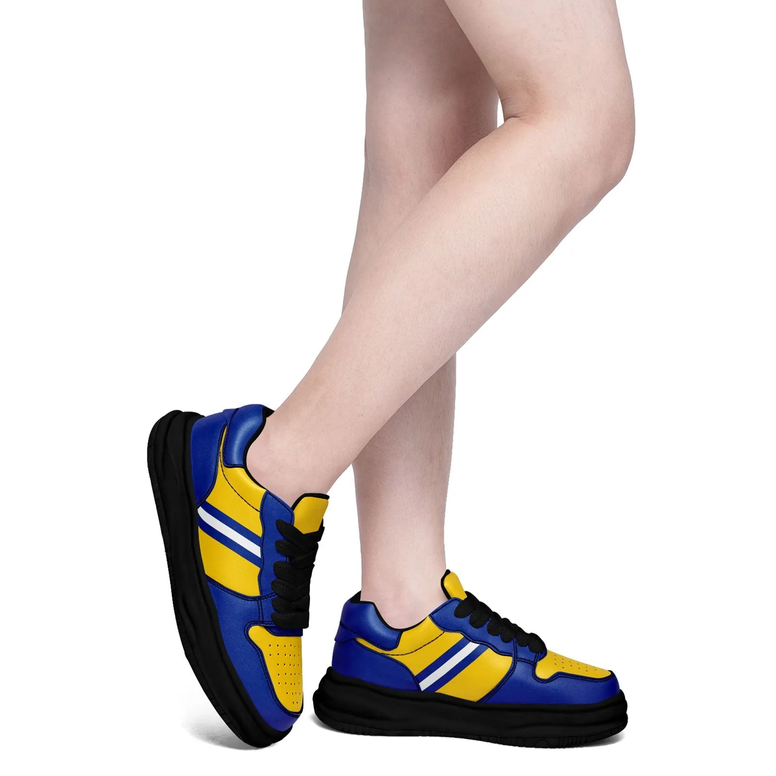 Corporate Gifts,Custom Blue Yellow Los Angeles Shoes Personalized Sneaker FN032-D020389-15