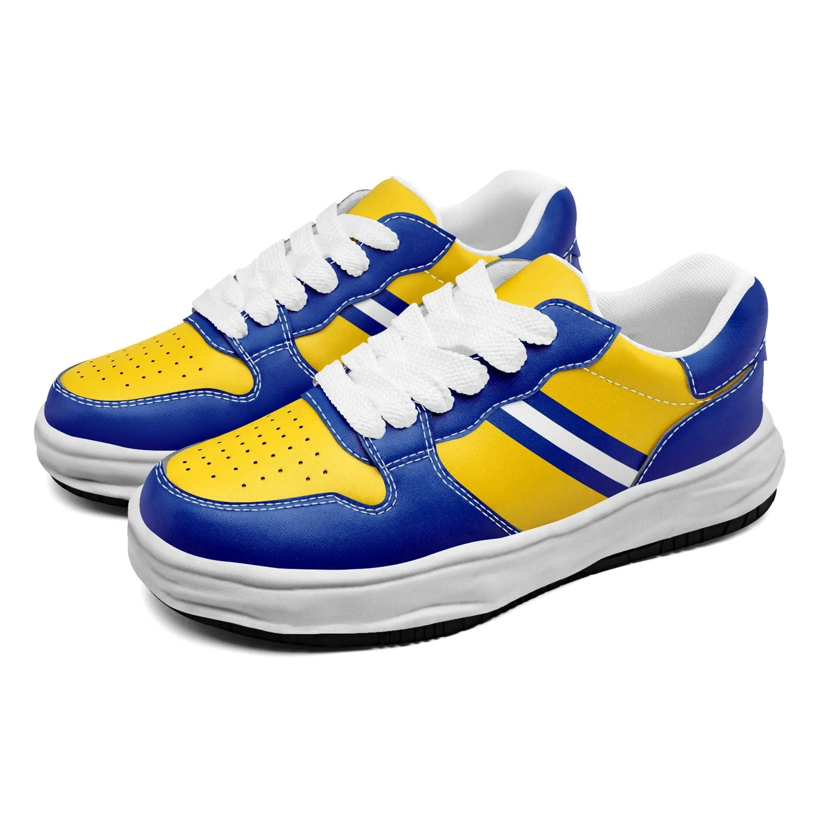Corporate Gifts,Custom Blue Yellow Los Angeles Shoes Personalized Sneaker FN032-D020389-15