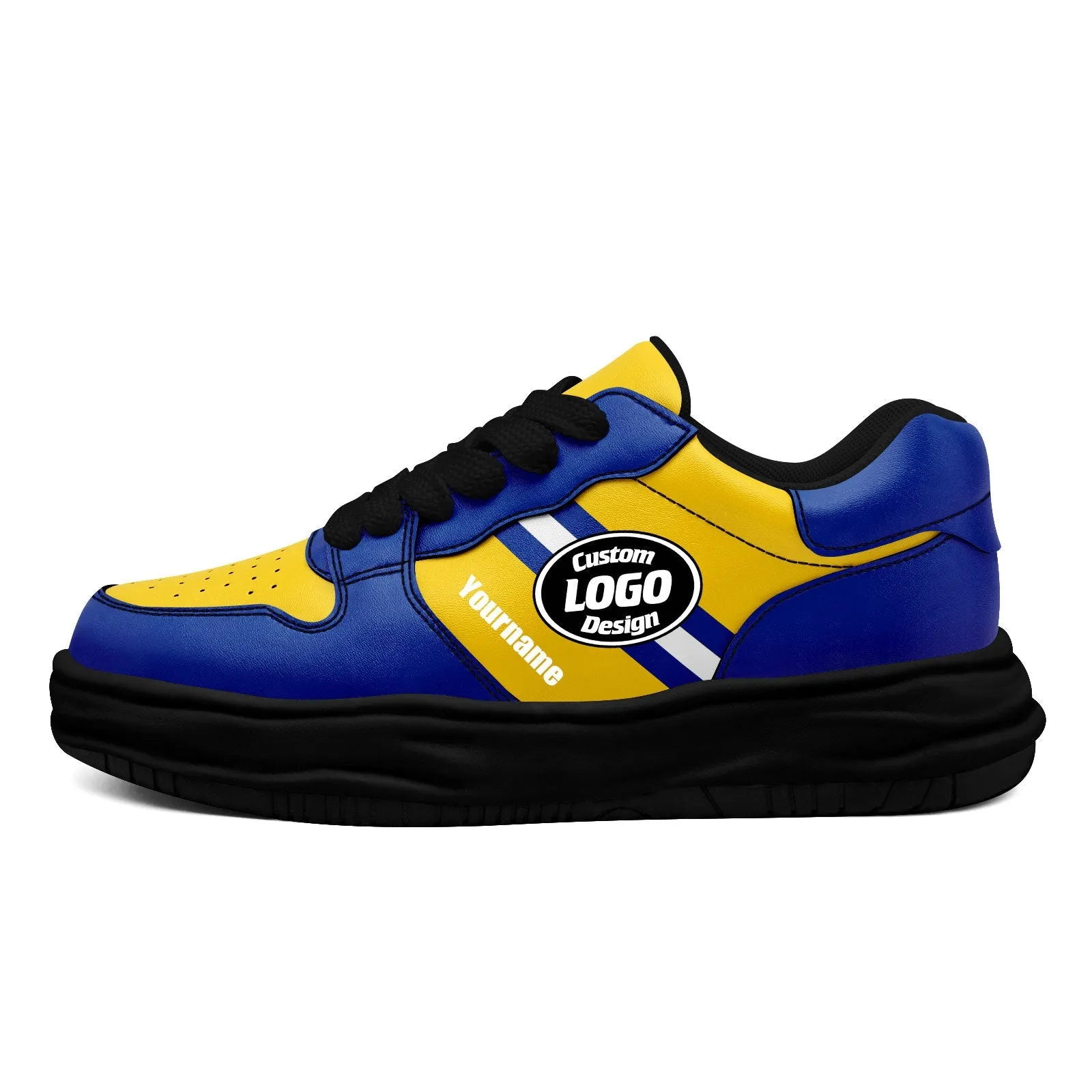 Corporate Gifts,Custom Blue Yellow Los Angeles Shoes Personalized Sneaker FN032-D020389-15