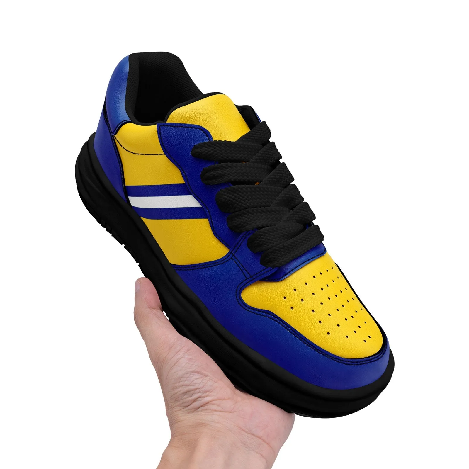 Corporate Gifts,Custom Blue Yellow Los Angeles Shoes Personalized Sneaker FN032-D020389-15
