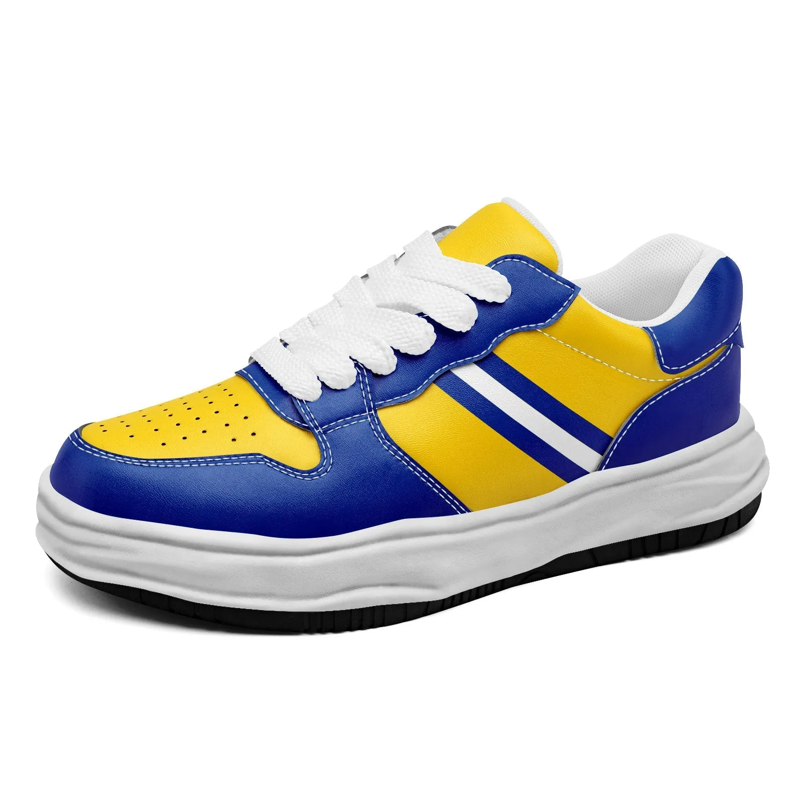 Corporate Gifts,Custom Blue Yellow Los Angeles Shoes Personalized Sneaker FN032-D020389-15