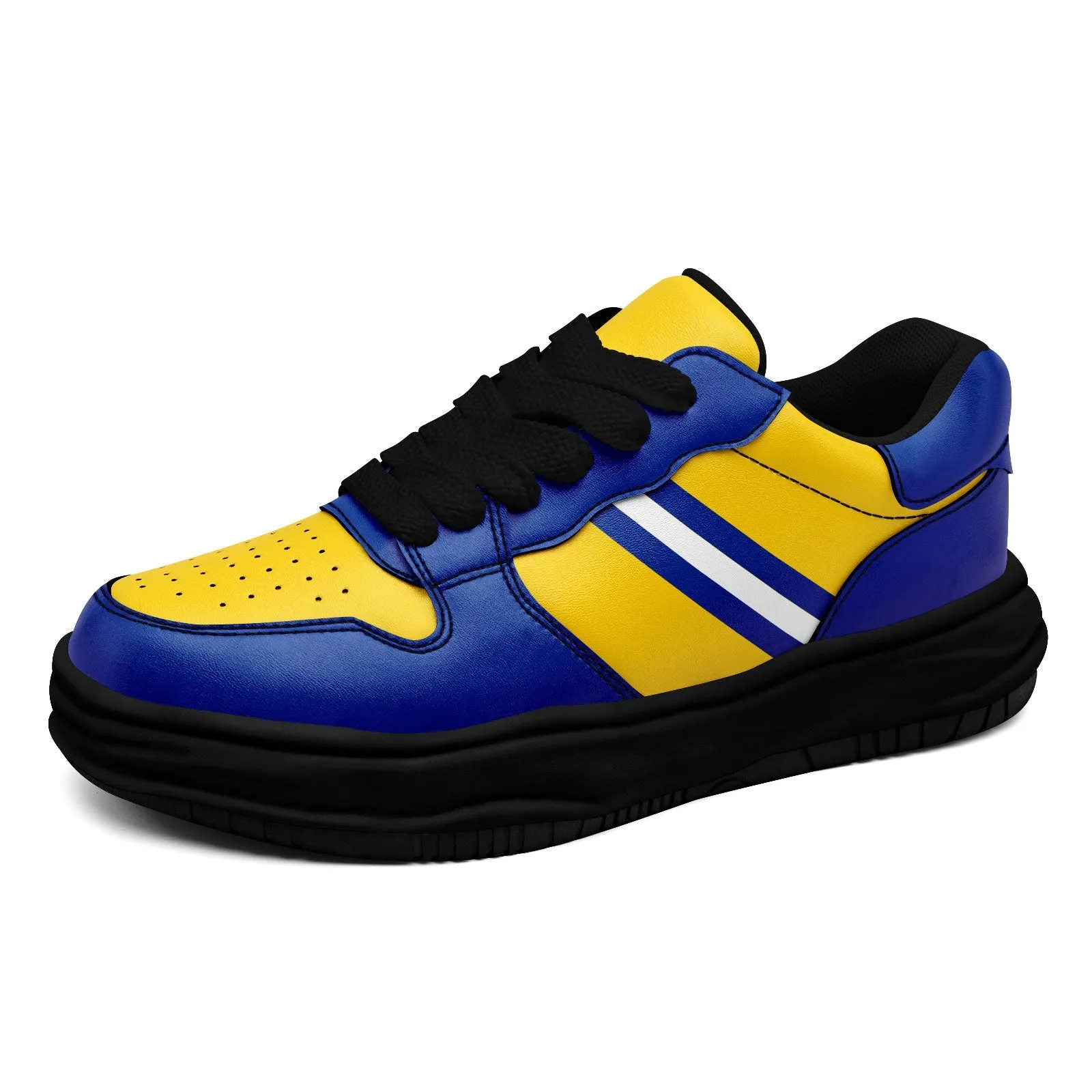 Corporate Gifts,Custom Blue Yellow Los Angeles Shoes Personalized Sneaker FN032-D020389-15